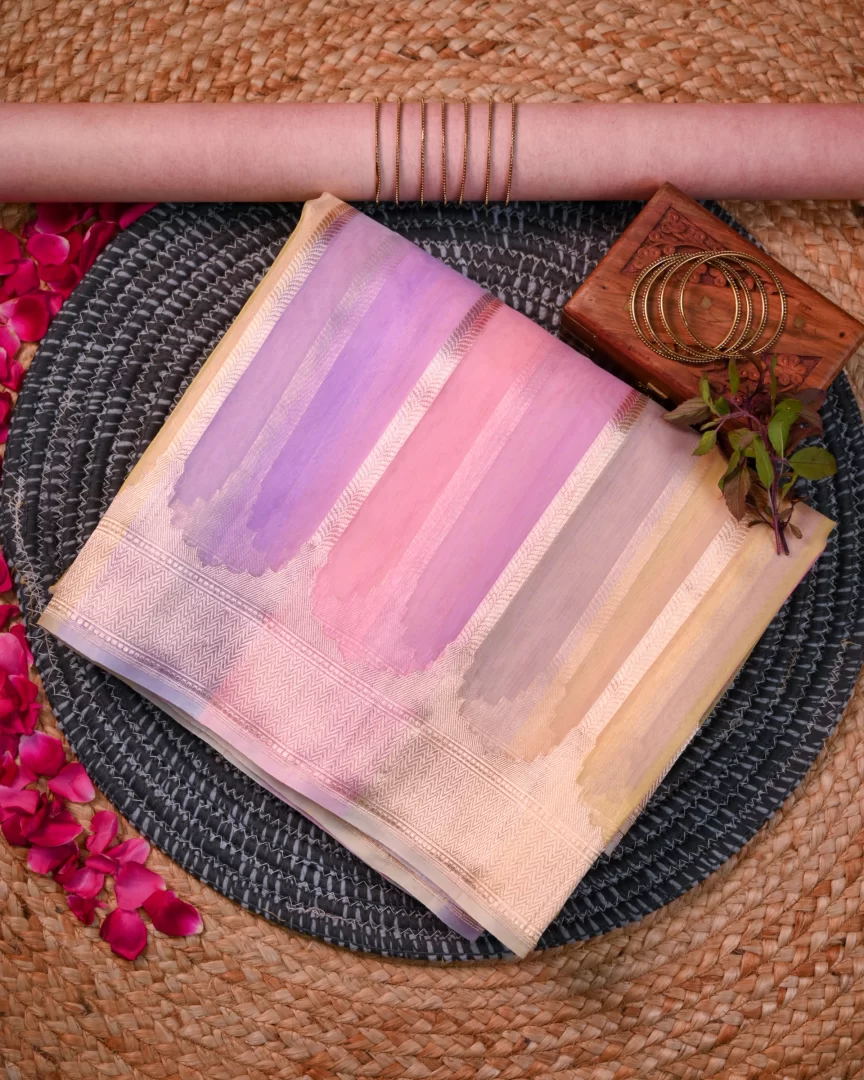 Banarasi Handloom Organza Silk Rangkat Saree