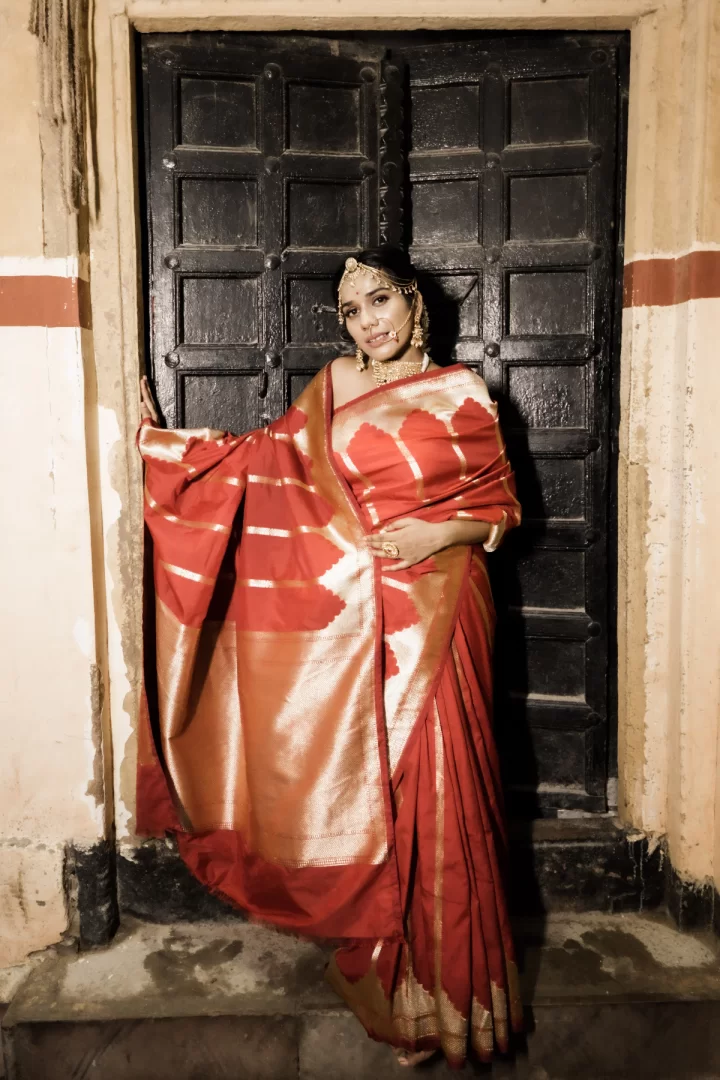 Red Blended Silk Saree