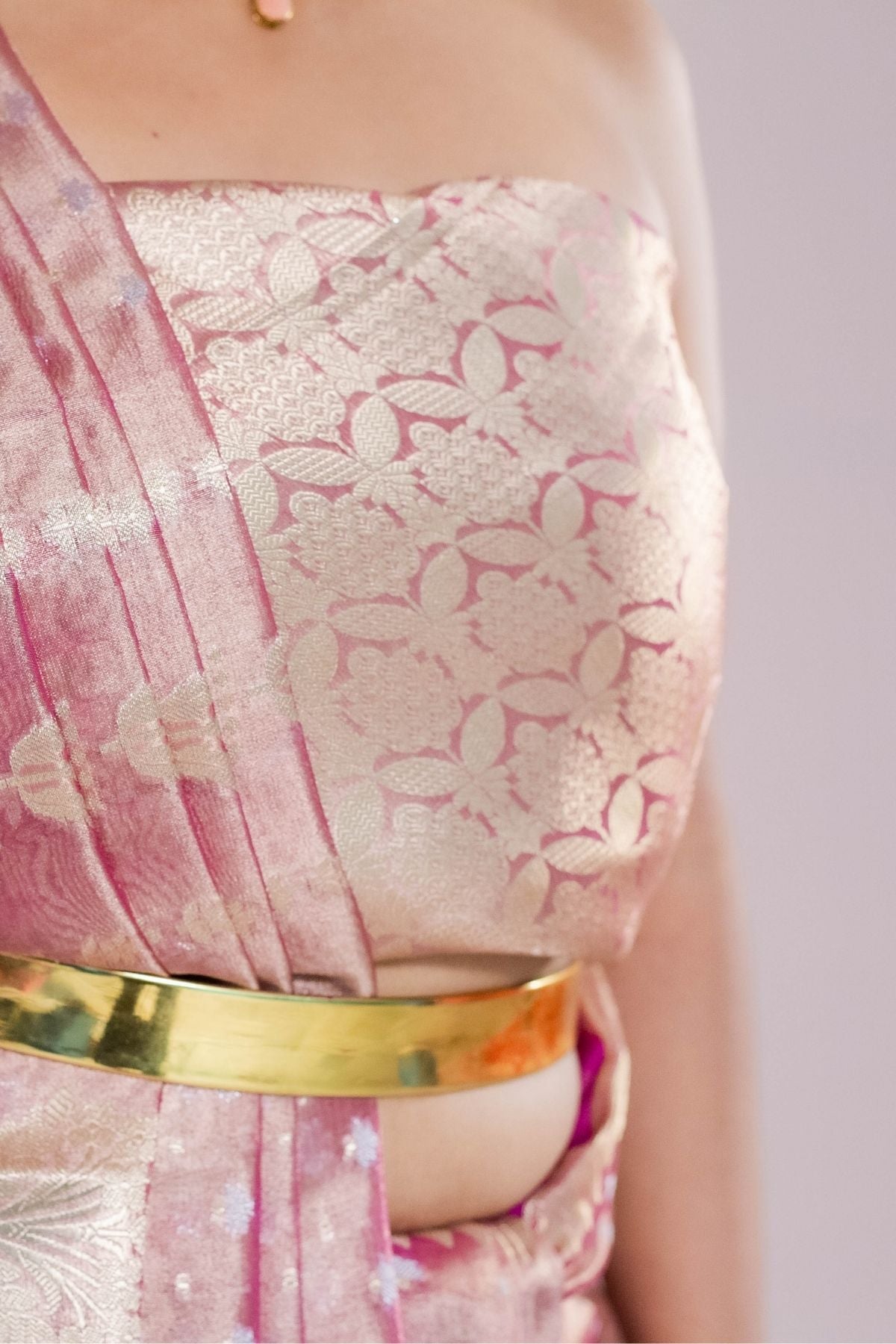 Purple Tissue Jaquard Weave Saree