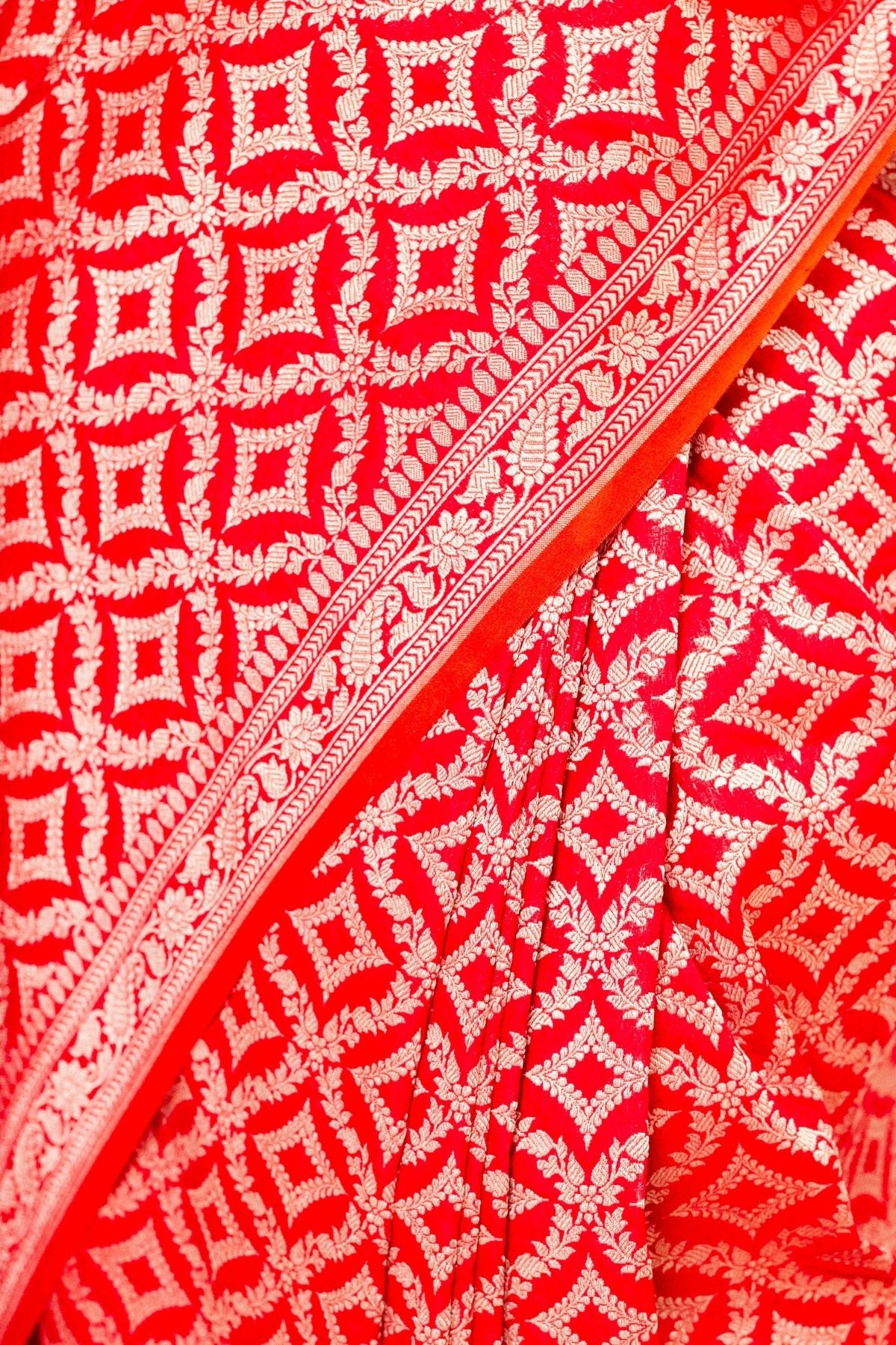 Red Blended Silk Saree