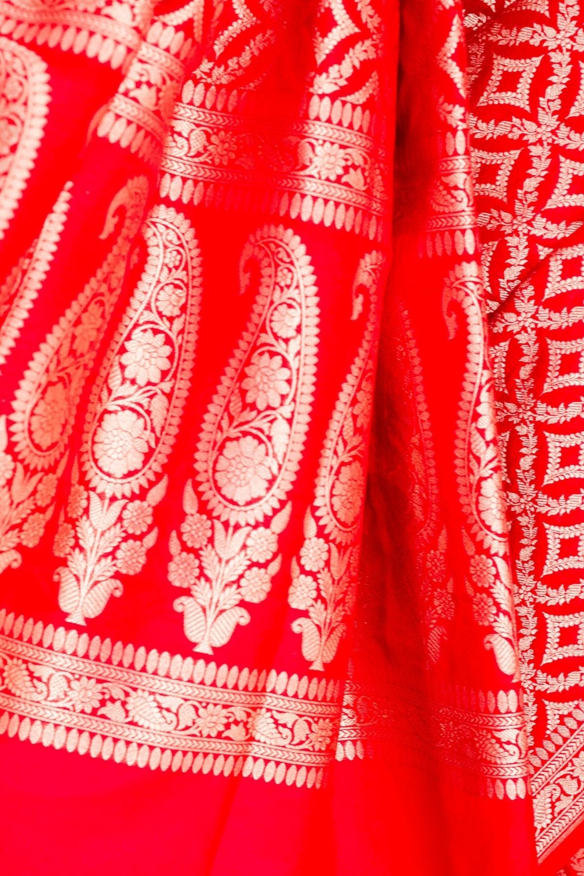 Red Blended Silk Saree