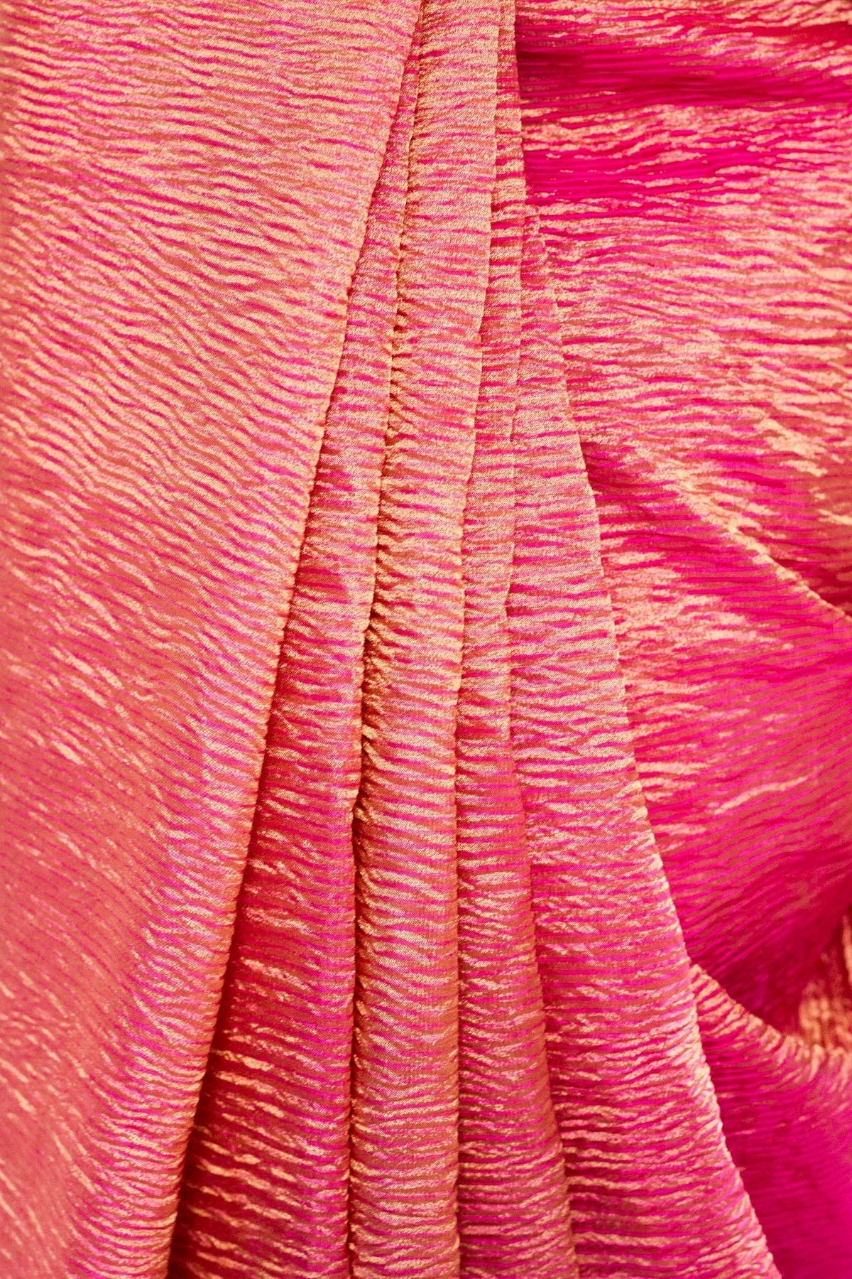 Rani Pink Crush Tissue Saree