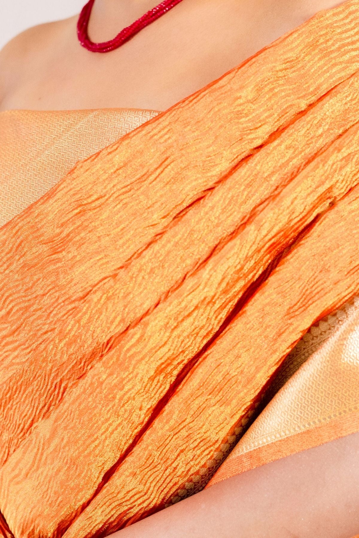 Yellow Crush Tissue Saree