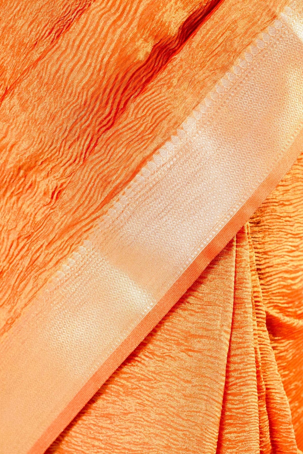 Yellow Crush Tissue Saree