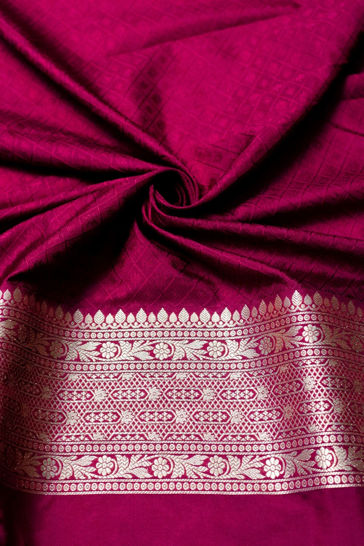 Wine Blended Silk Saree