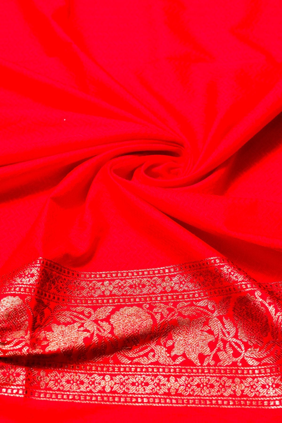 Red Blended Silk Saree