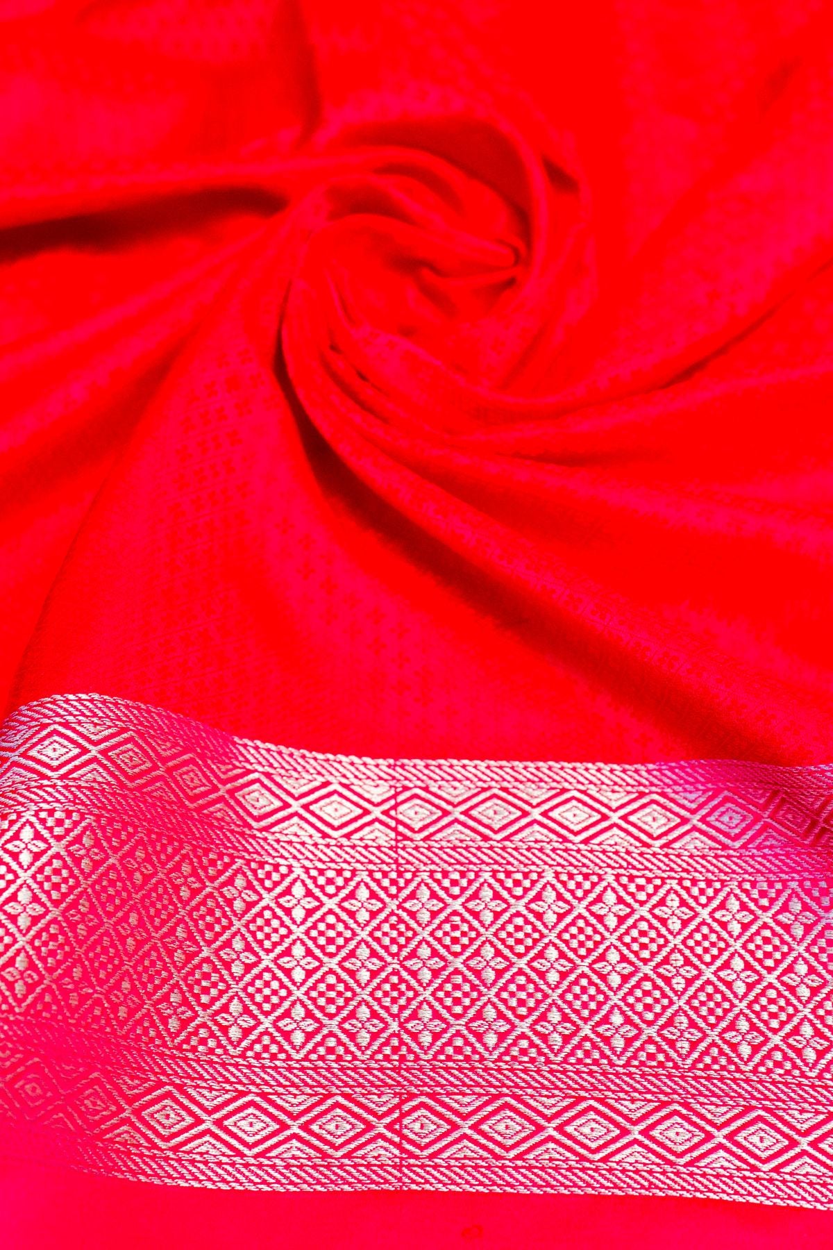 Red Rani Double Tone Mushroo Silk Saree