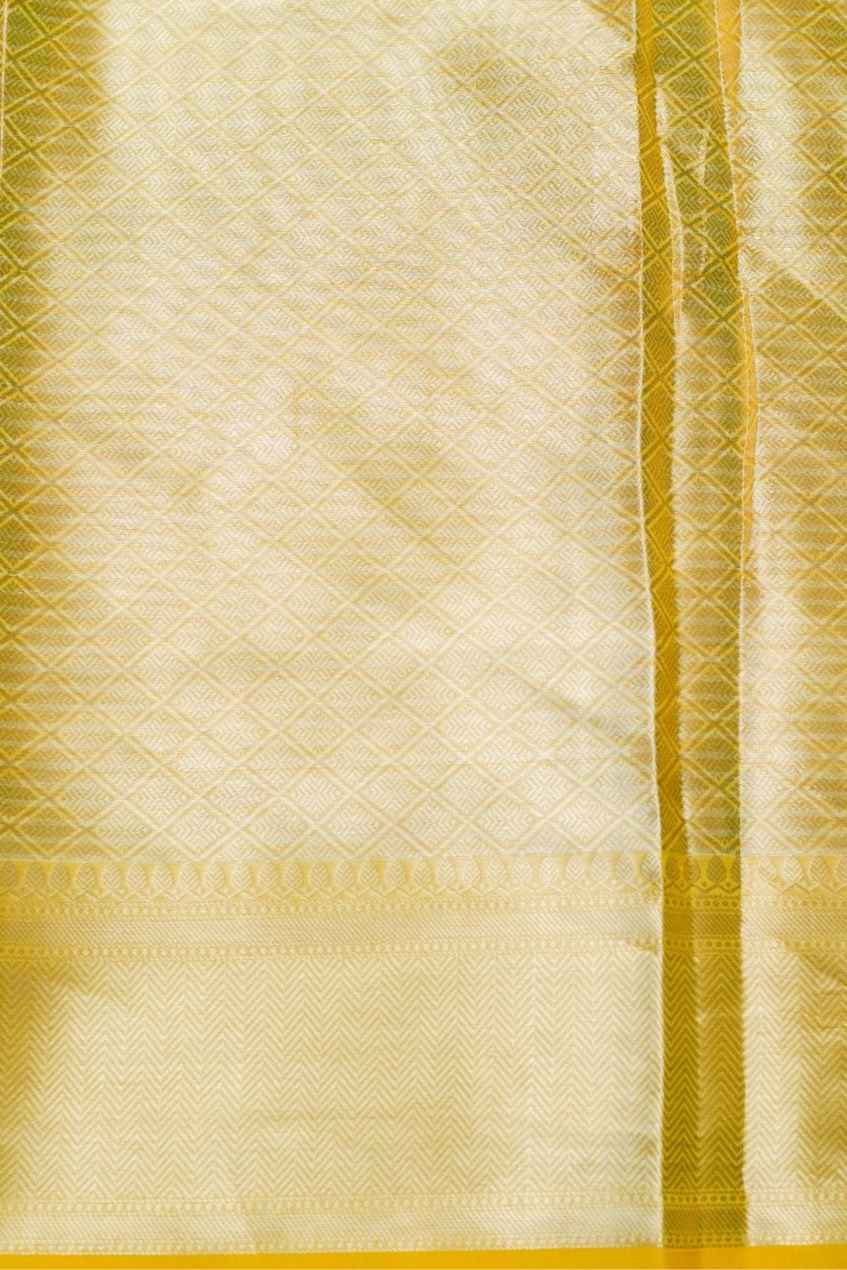 Orange Tissue Strip Saree