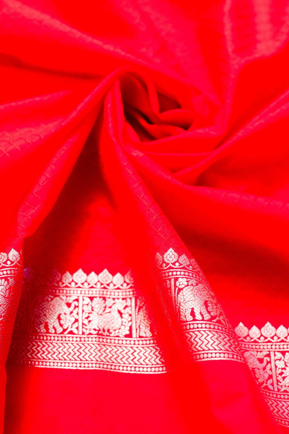 Red Blended Silk Saree