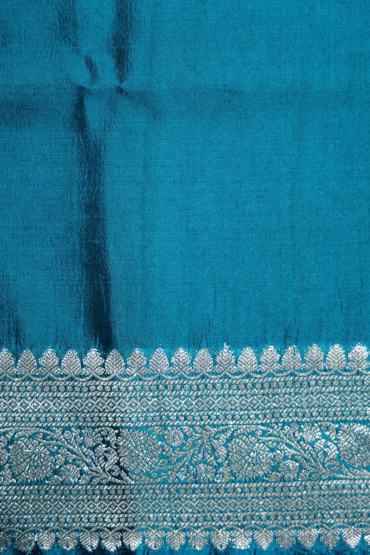 Midnight Green Mango Silk Saree