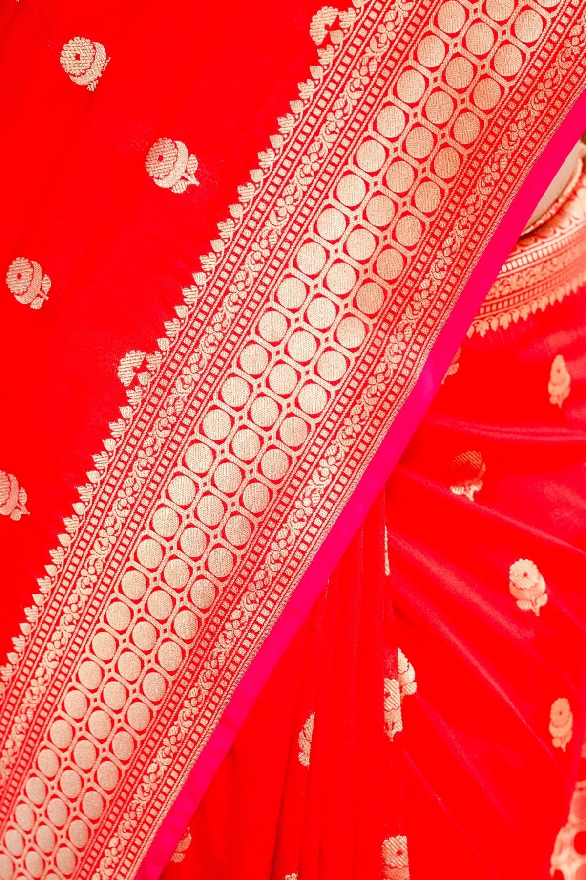 Red Blended Silk Saree