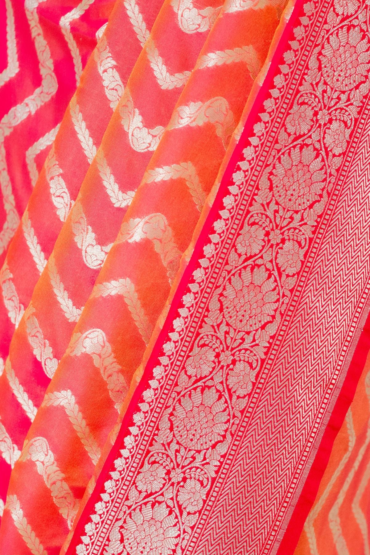 Red Rani Double Tone Blended Silk Saree