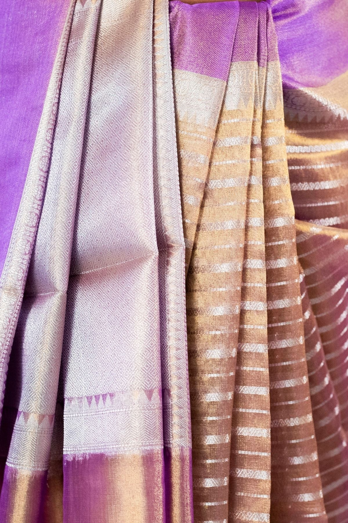 Mauve Tissue Banarasi Weave Saree