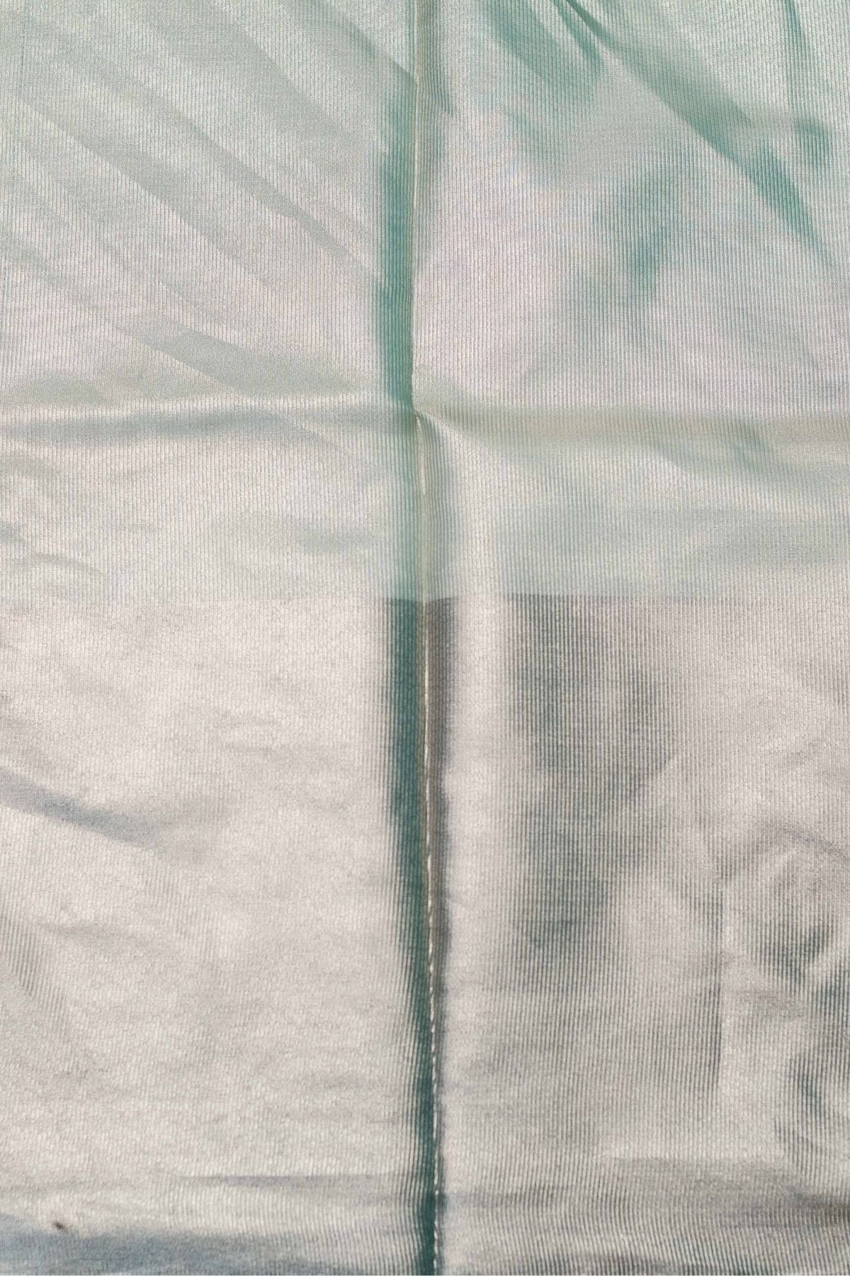 Emerald Green Plain Tissue Saree