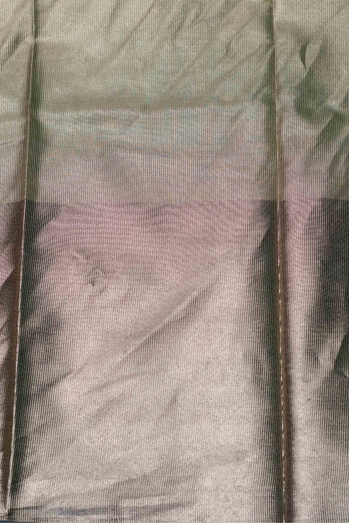 Charcoal Black Plain Tissue Saree