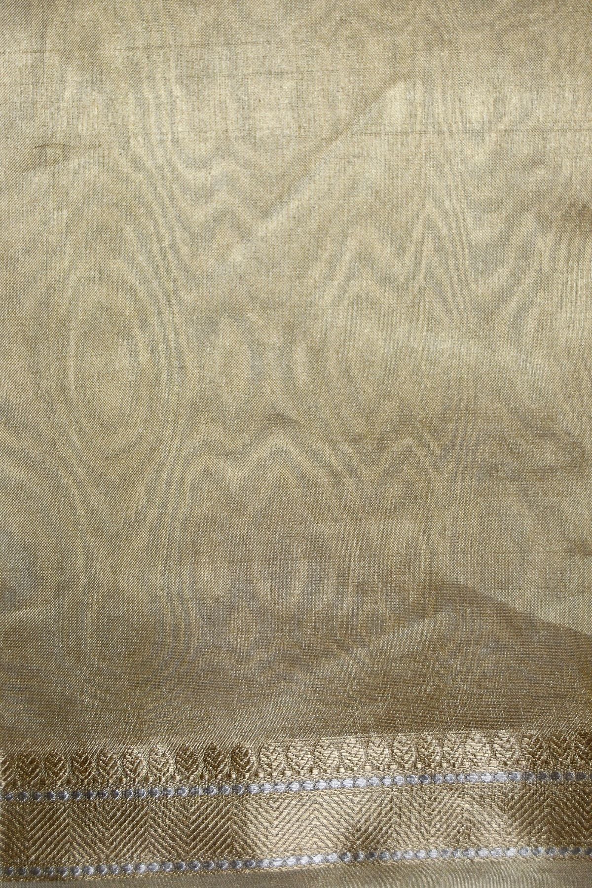 Beige Tissue Silk Saree