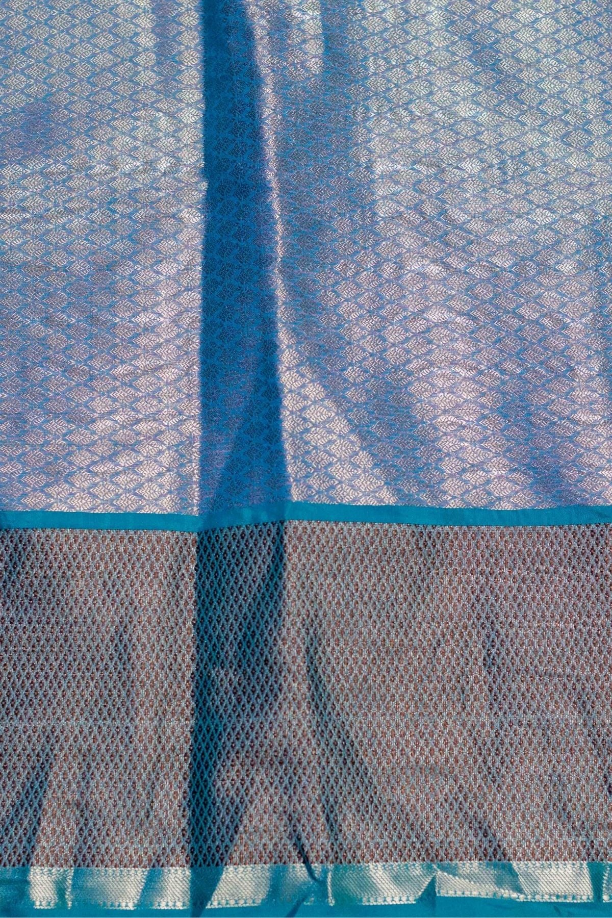 Indigo Blue Tissue Weave Saree