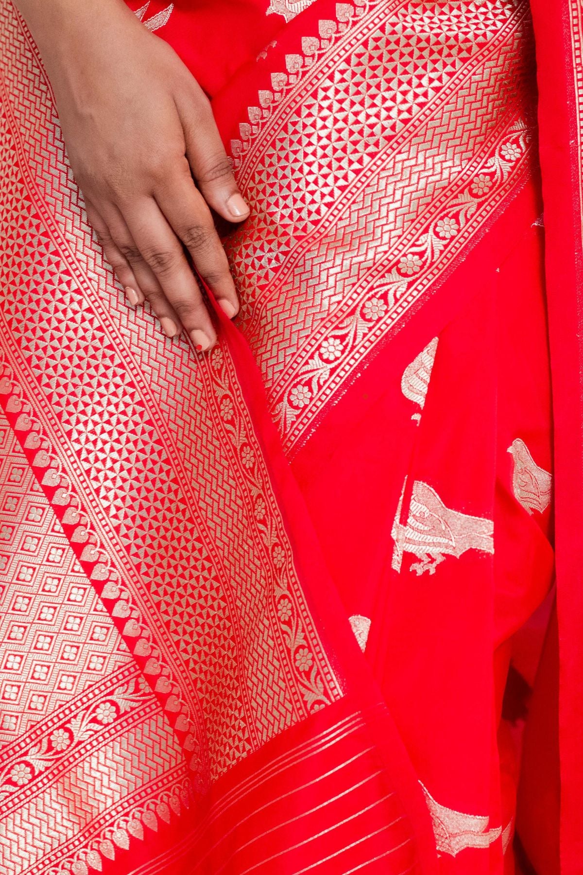 Red Blended Silk Saree