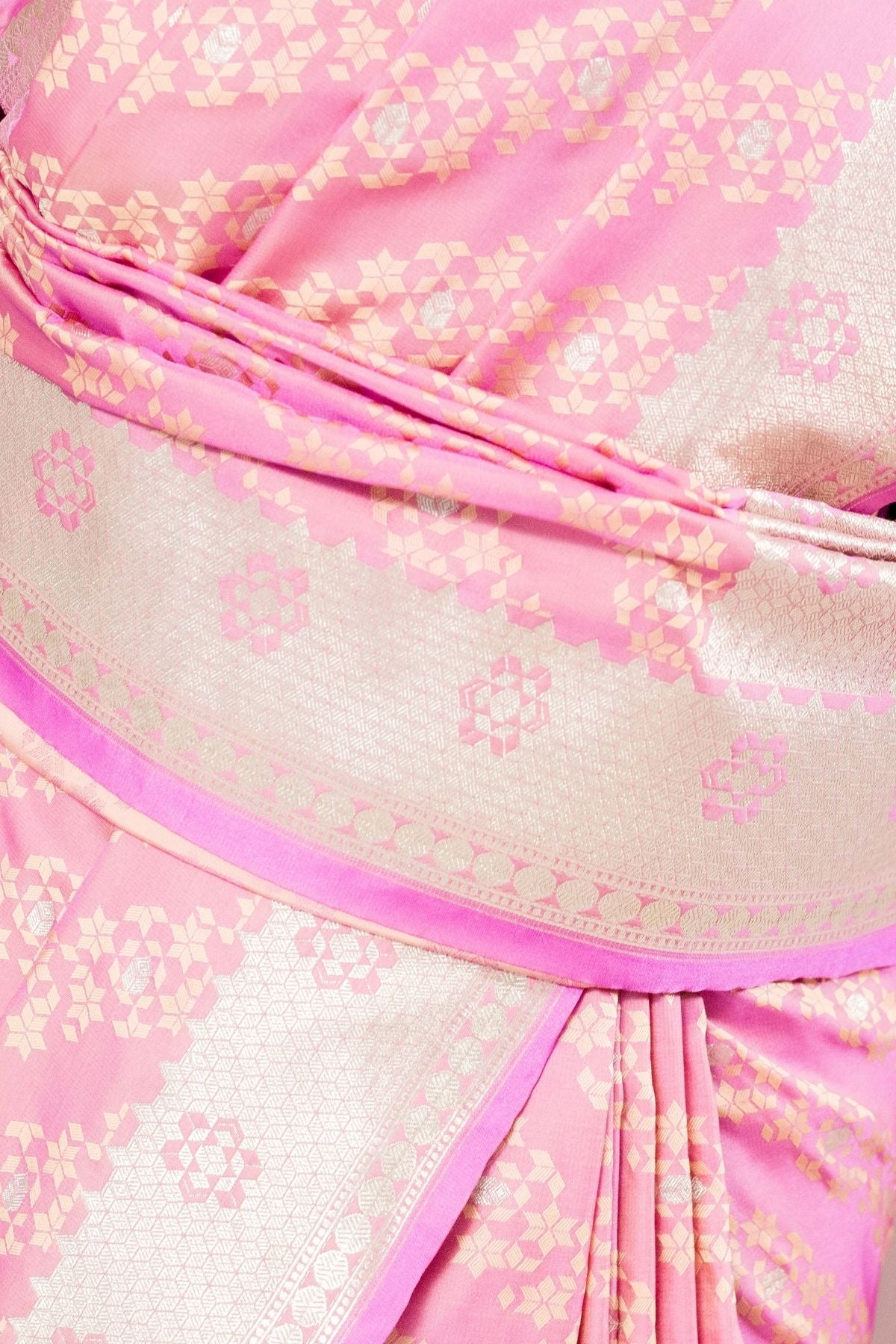 Dusty Pink Mushroo Silk Saree