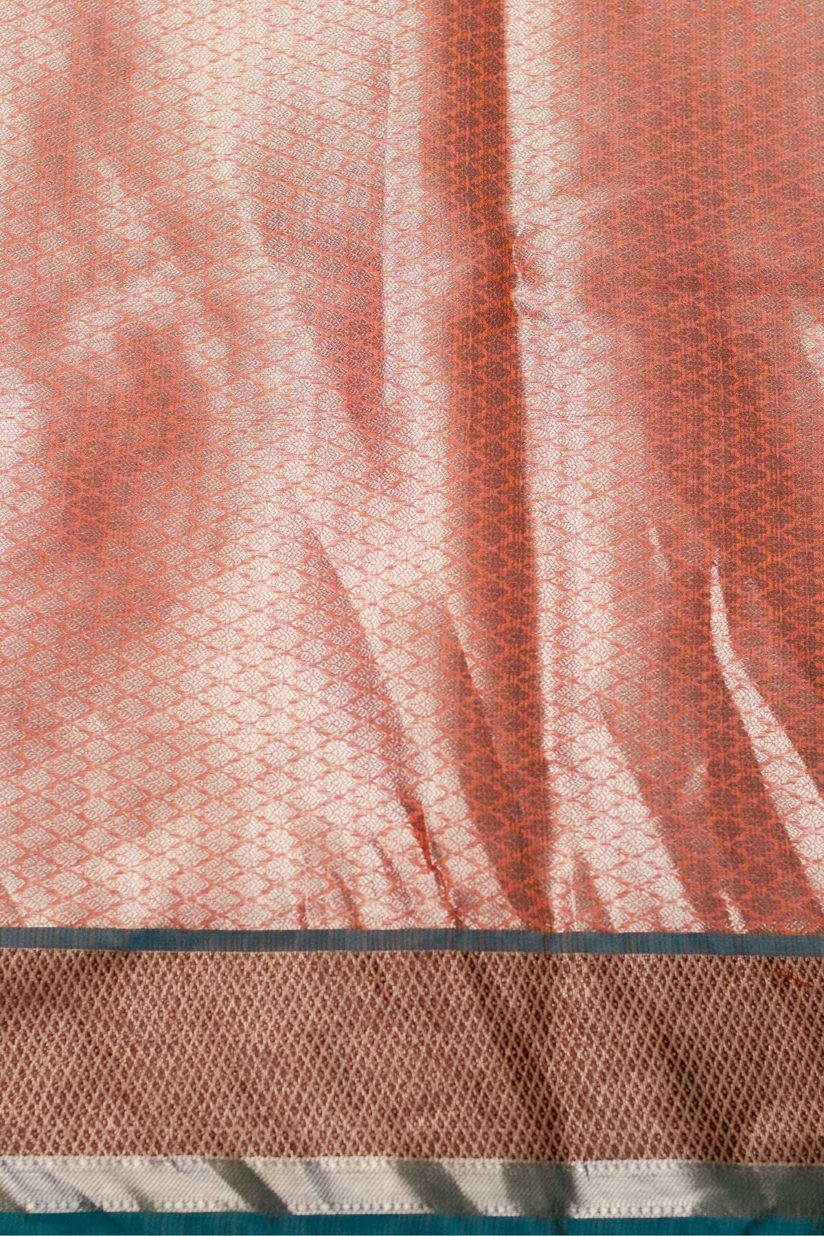 Orange Tissue Weave Saree