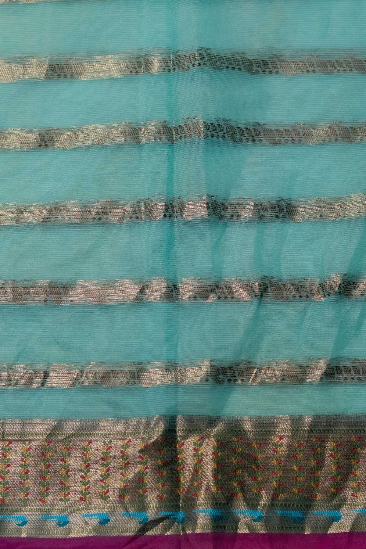 Pista Green Tissue Paithani Weave Saree