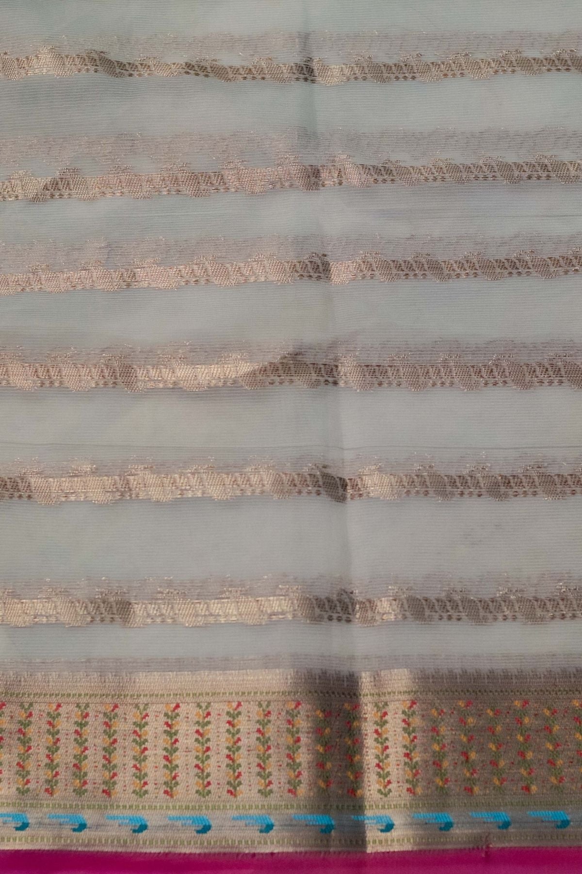 Cream Tissue Paithani Weave Saree