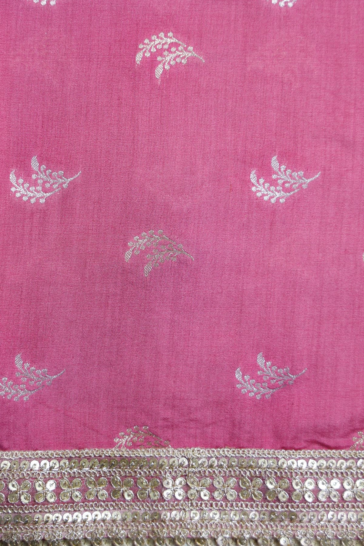 Dusty Pink Crush Tissue Silk Saree