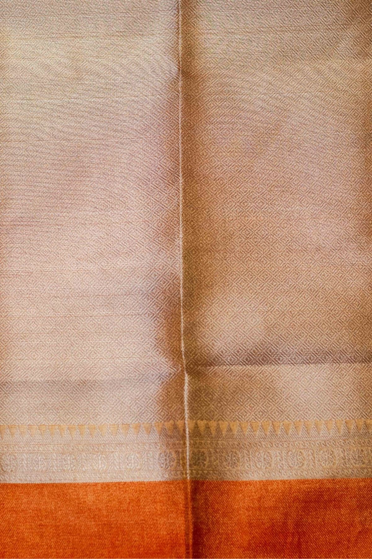 Orange Tissue Weave Saree