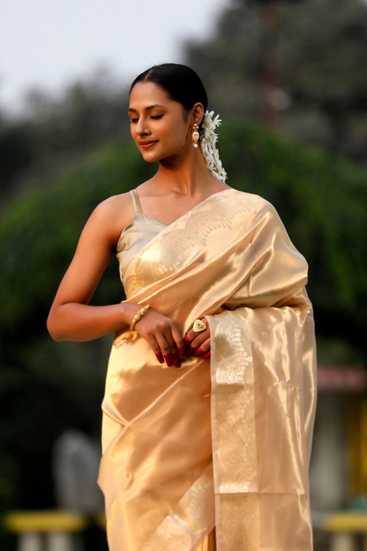 Gold Tissue Silk Saree
