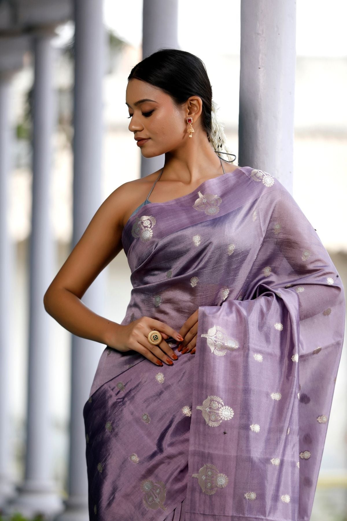 Mauve Mango Silk Saree