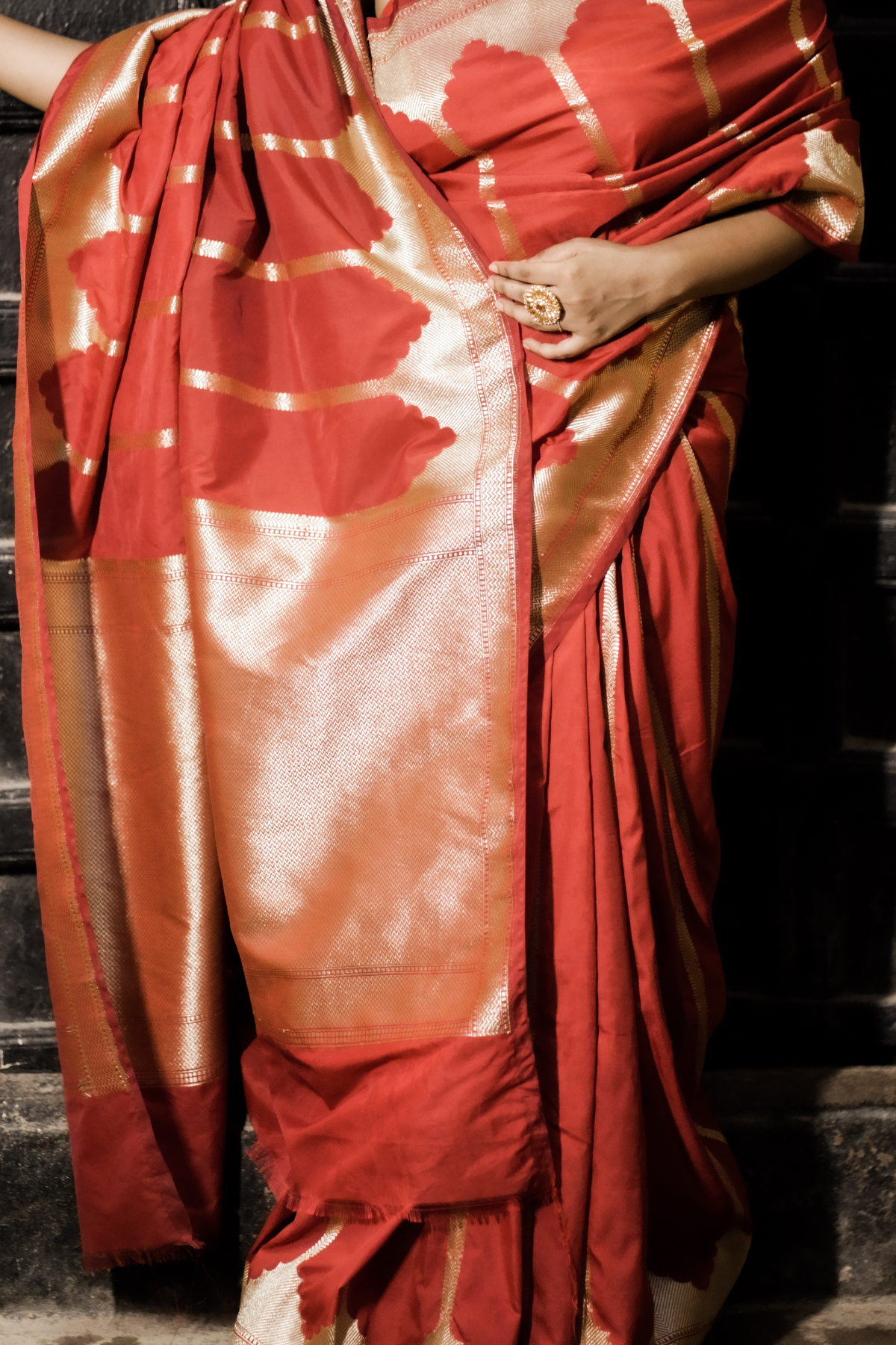 Red Blended Silk Saree