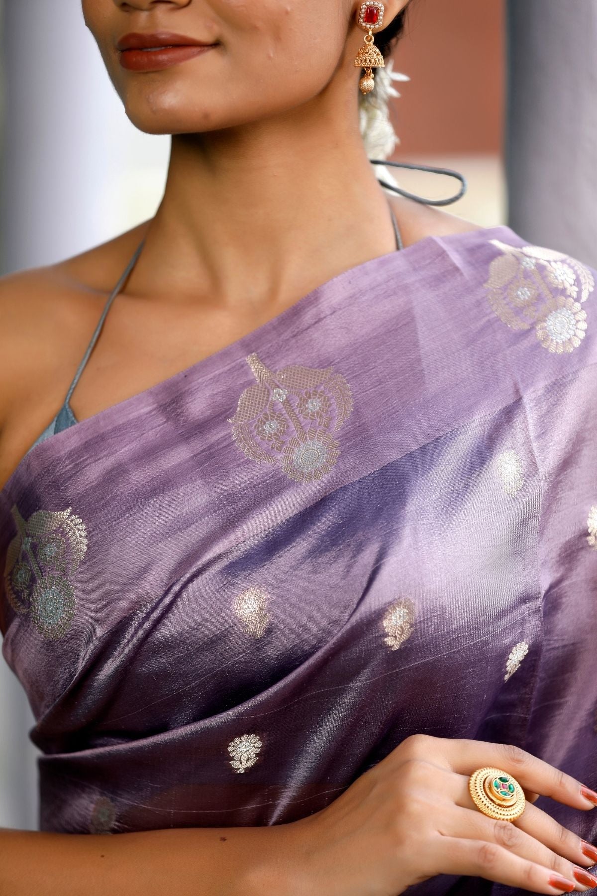 Mauve Mango Silk Saree