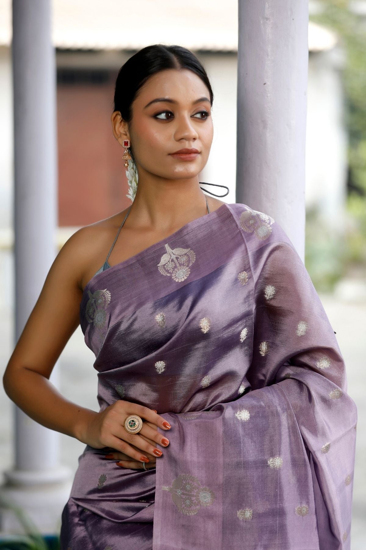 Mauve Mango Silk Saree