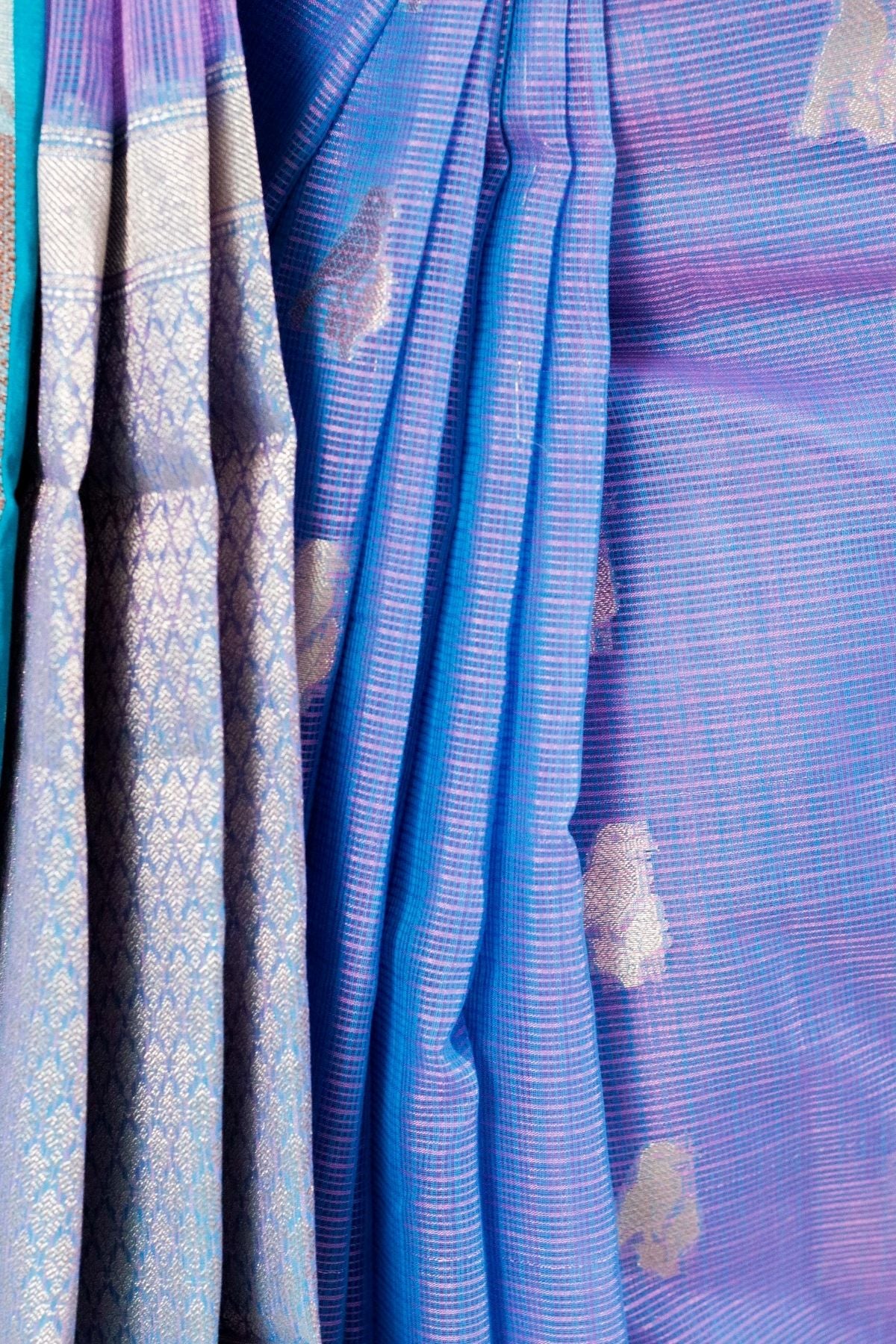 Indigo Blue Tissue Weave Saree