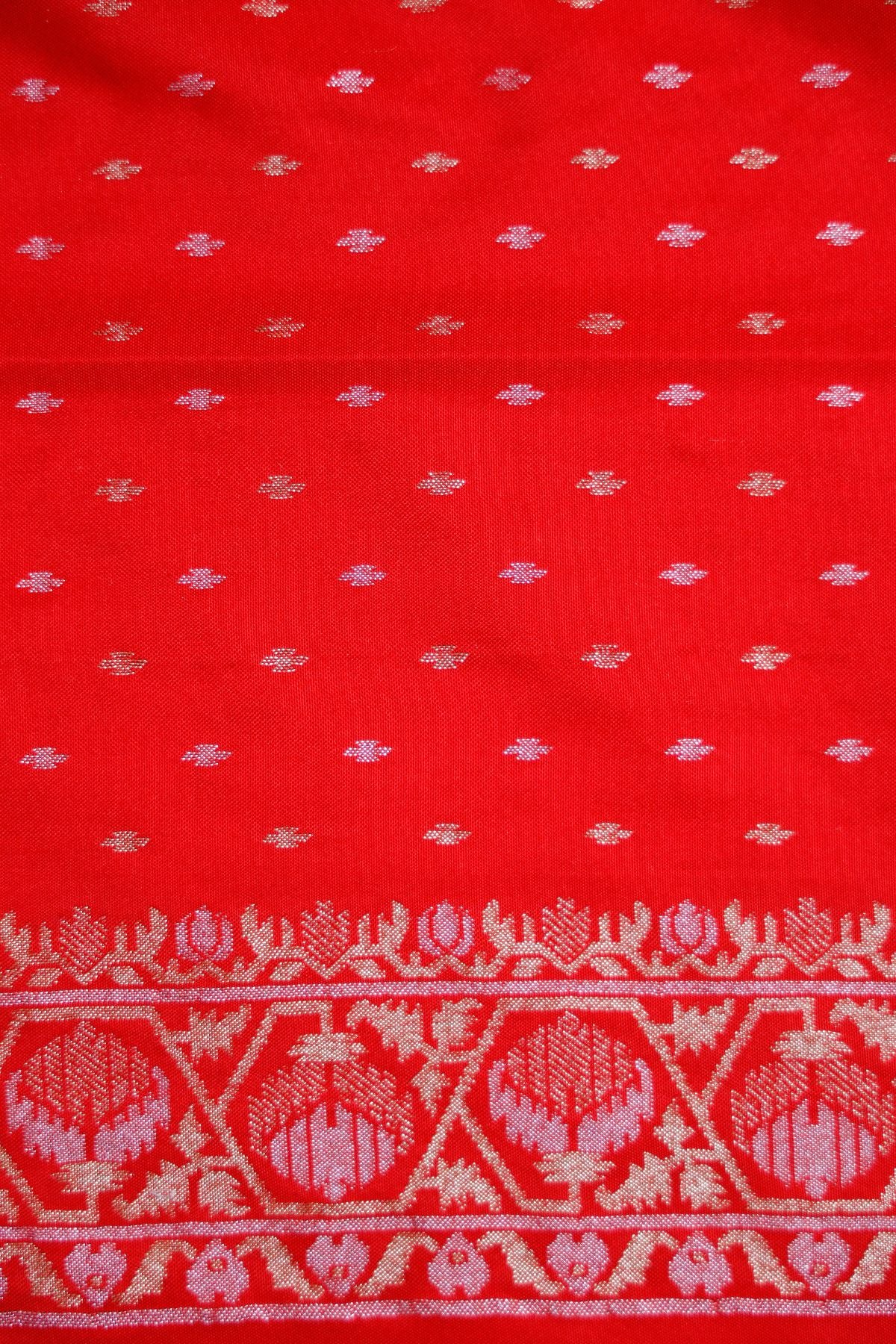 Red Blended Iktara Silk Saree
