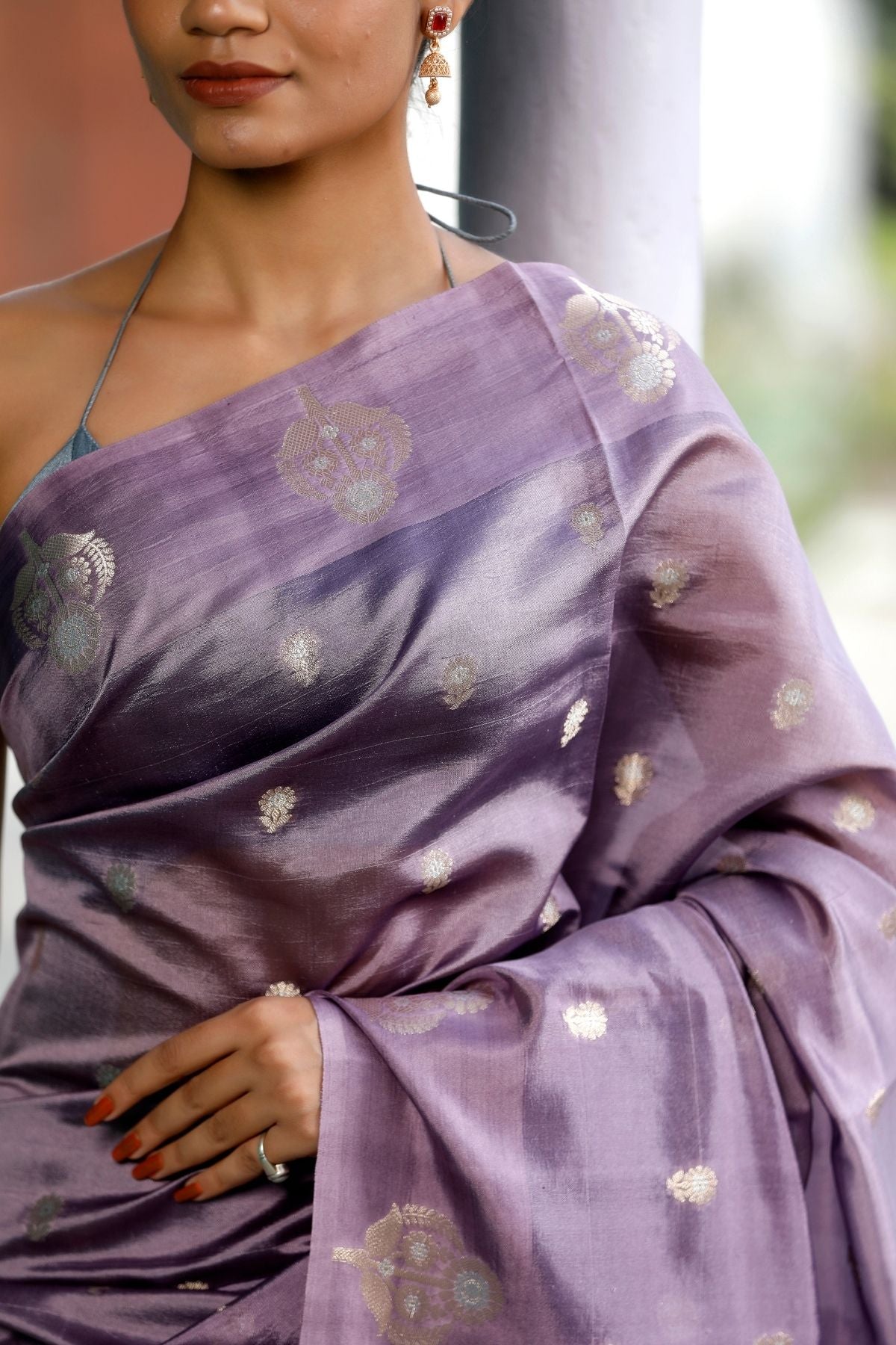 Mauve Mango Silk Saree