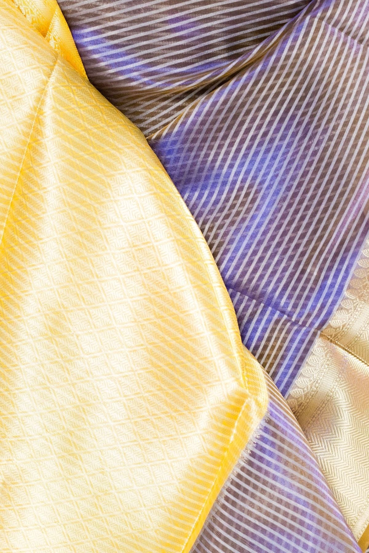 Royal Blue Tissue Strip Saree