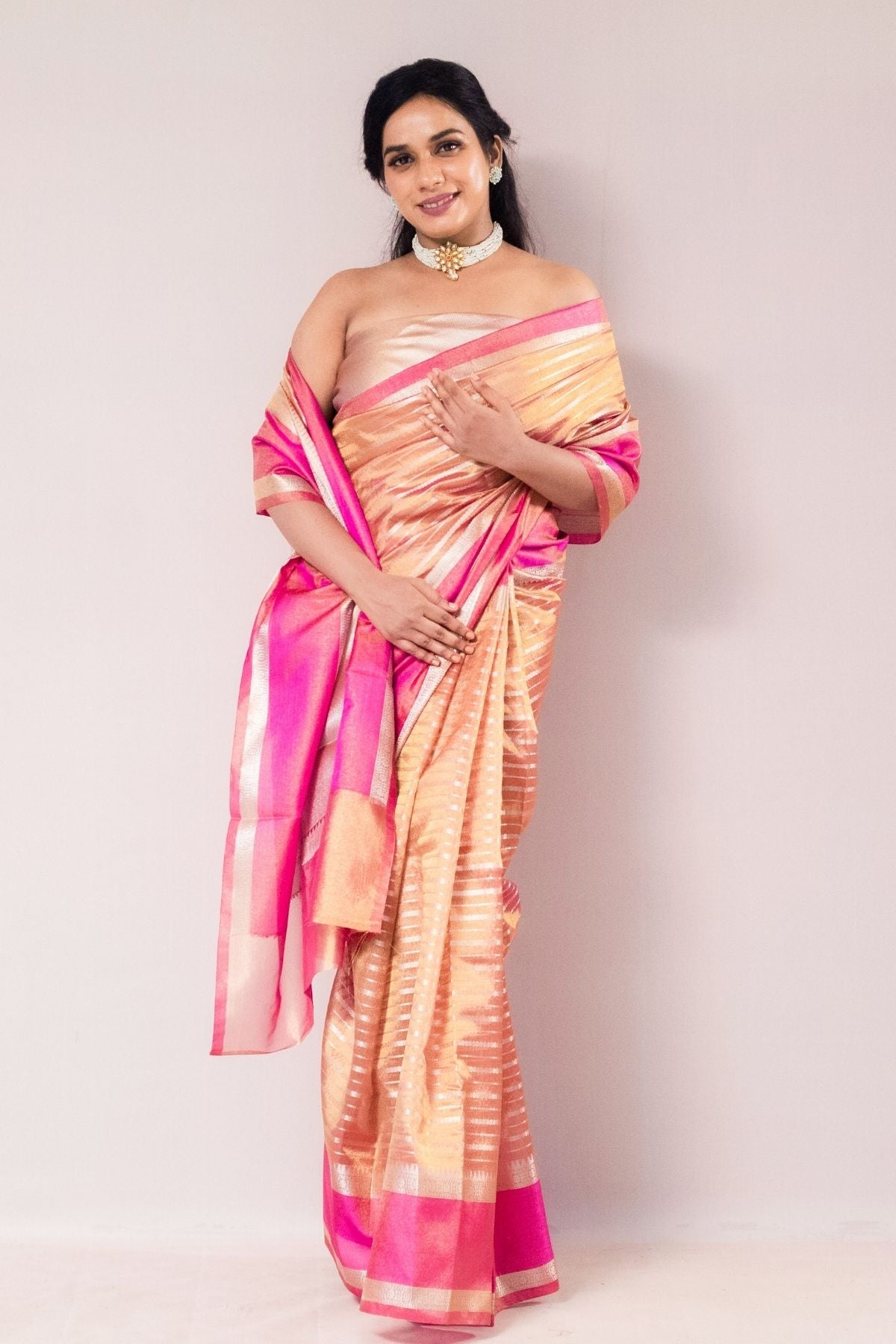 Purple Tissue Weave Saree