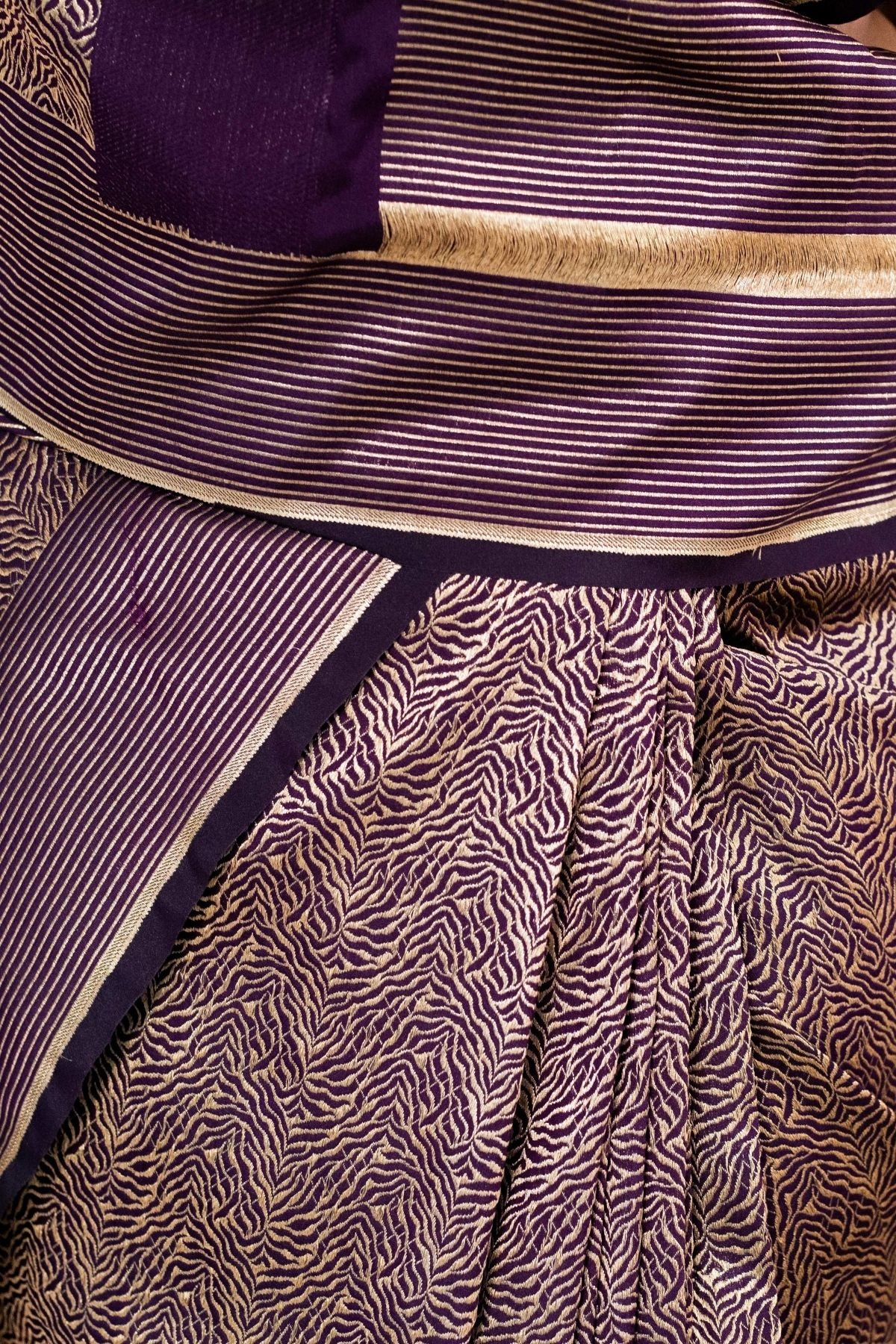 Black Blended Silk Saree