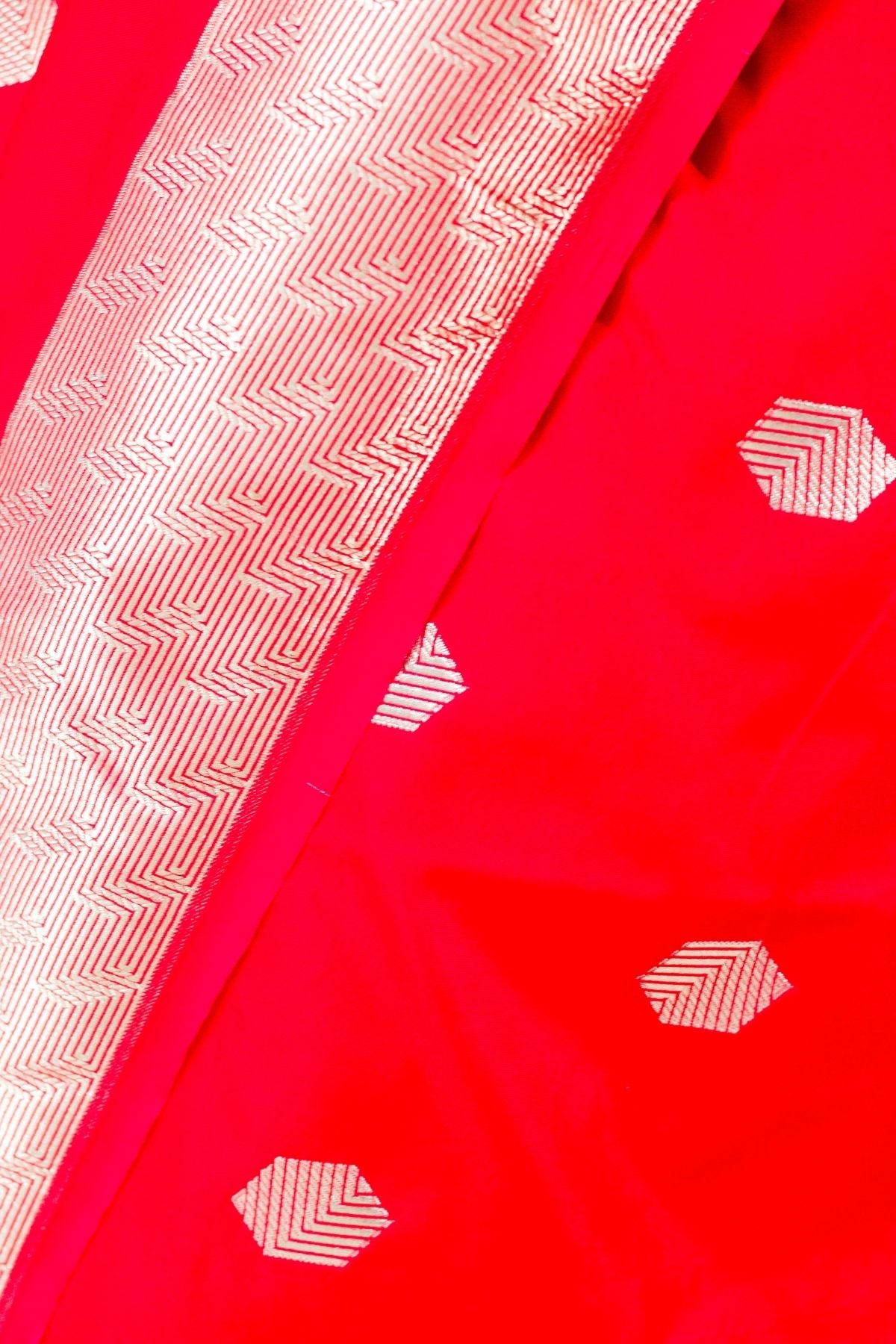 Fuchsia Pink Mushroo Silk Saree