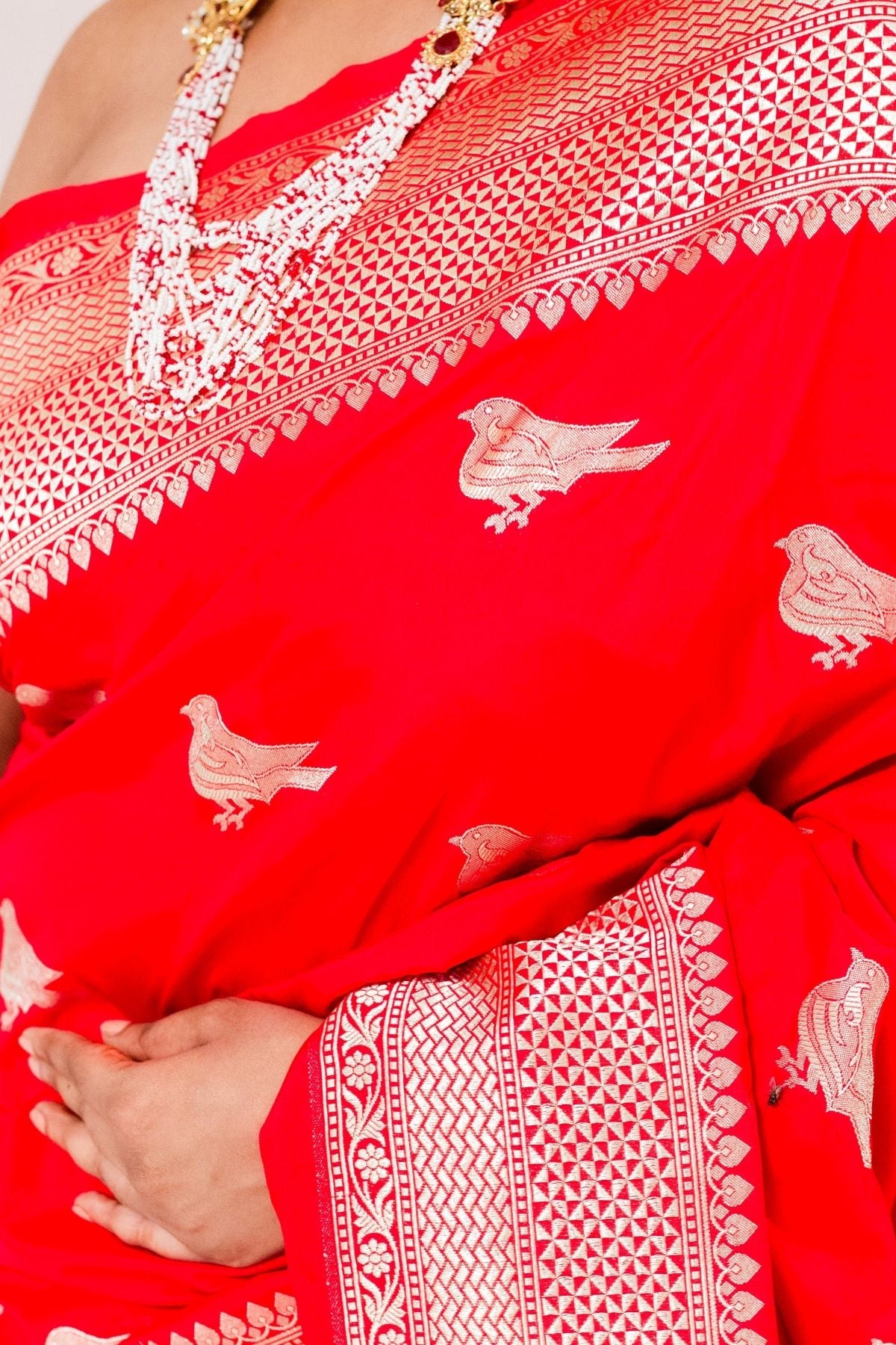 Red Blended Silk Saree