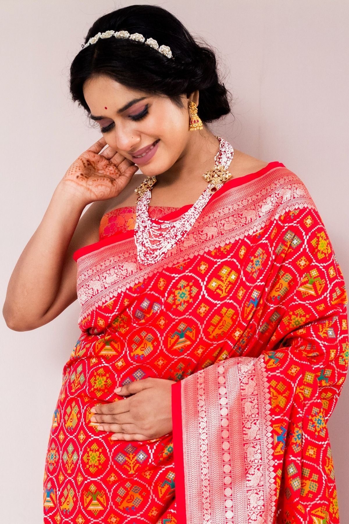 Red Blended Silk Saree