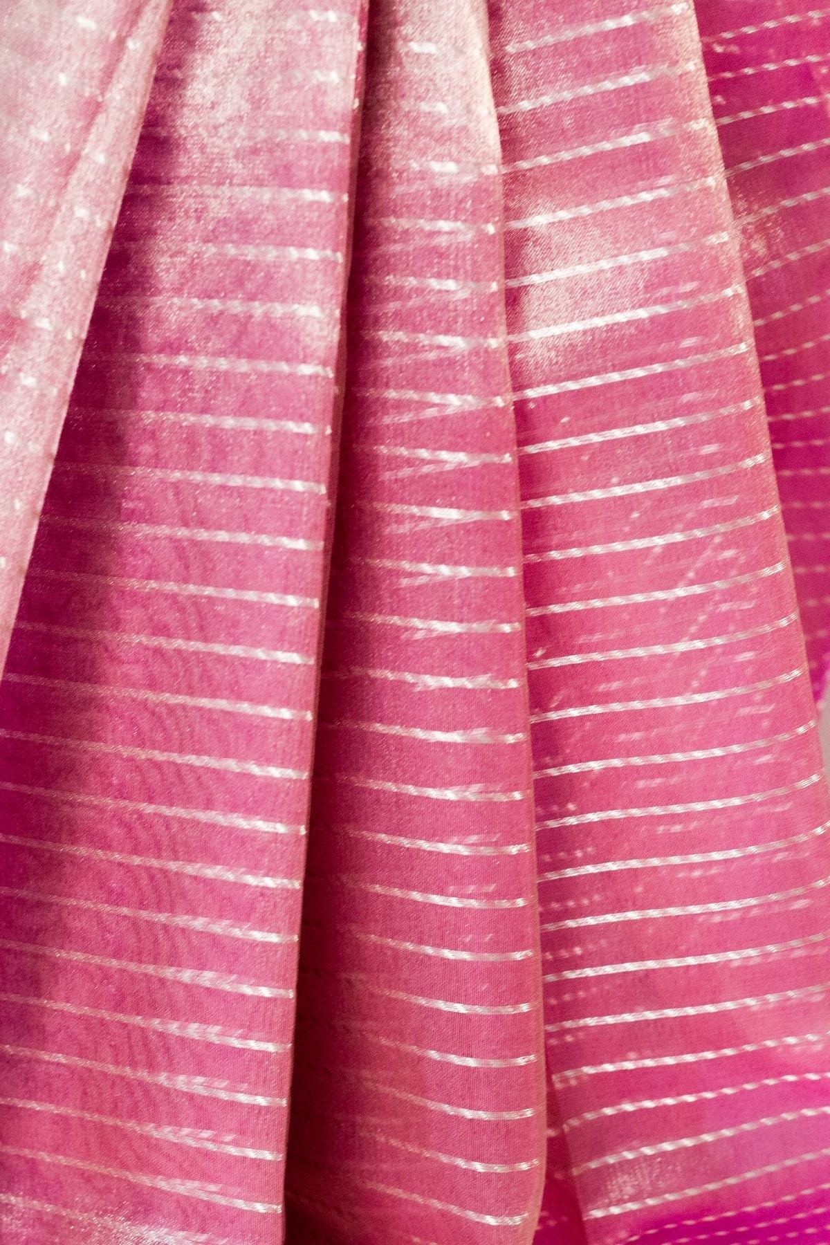 Purple Tissue Strip Weave Saree