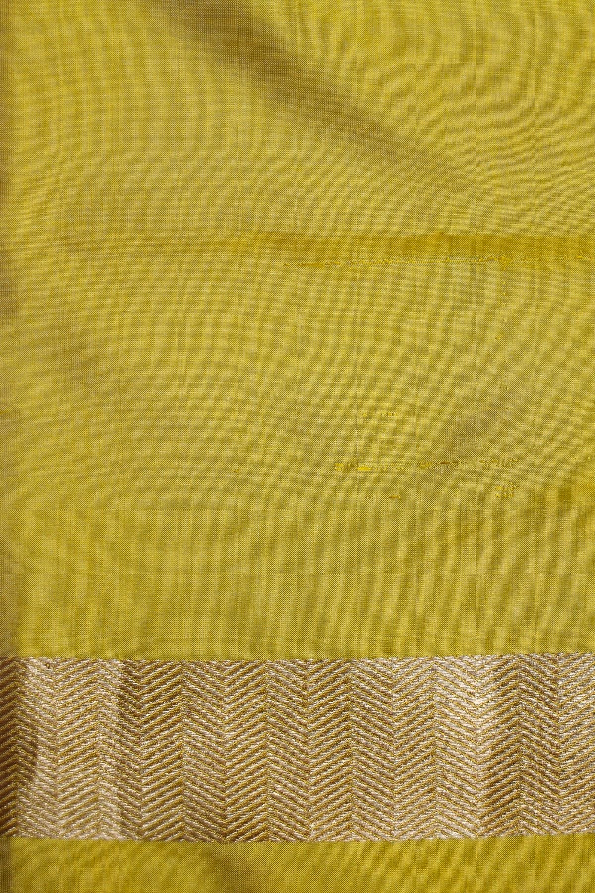 White  Katan Kadwa Silk Saree