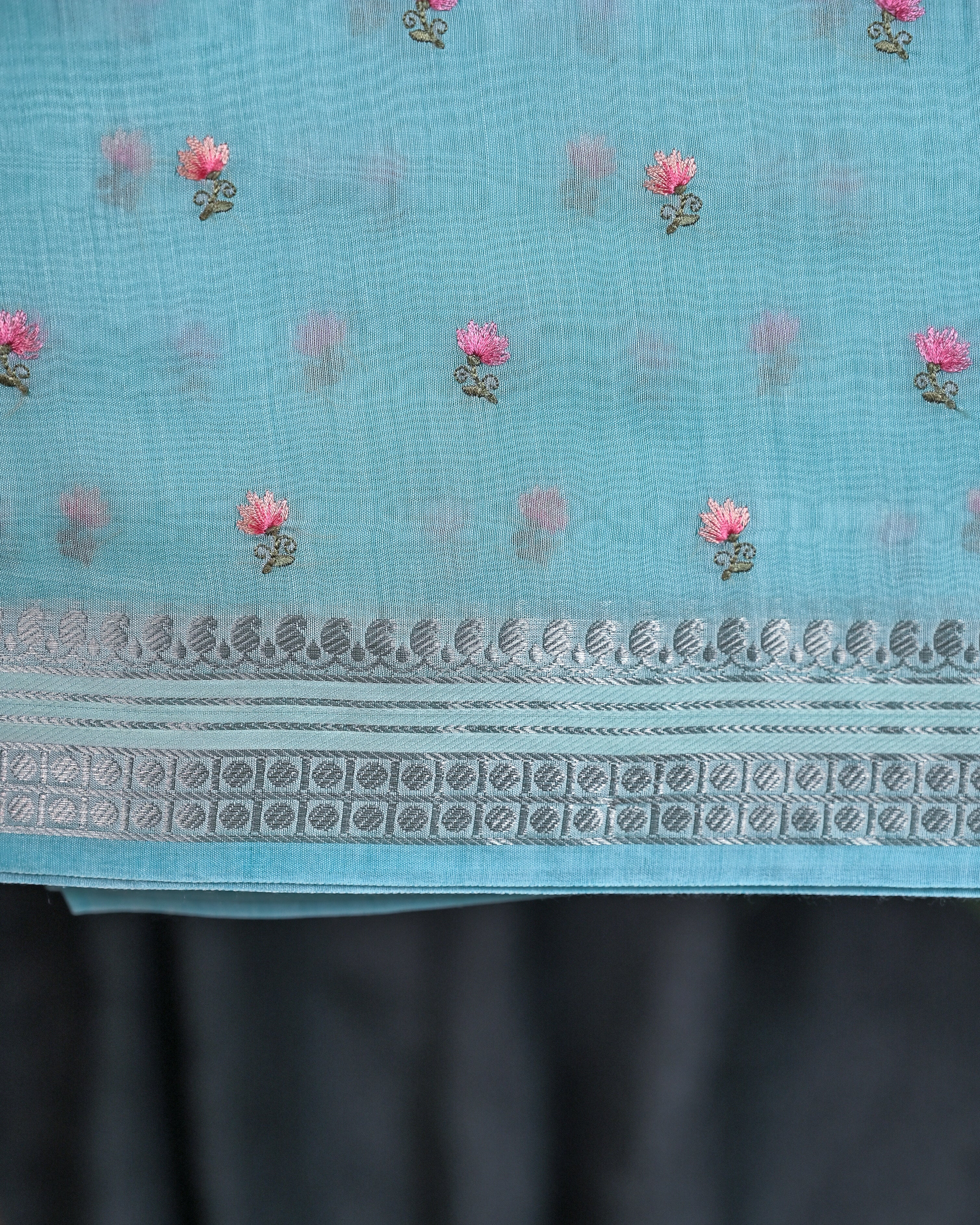 Chanderi Silk Embroidered Saree