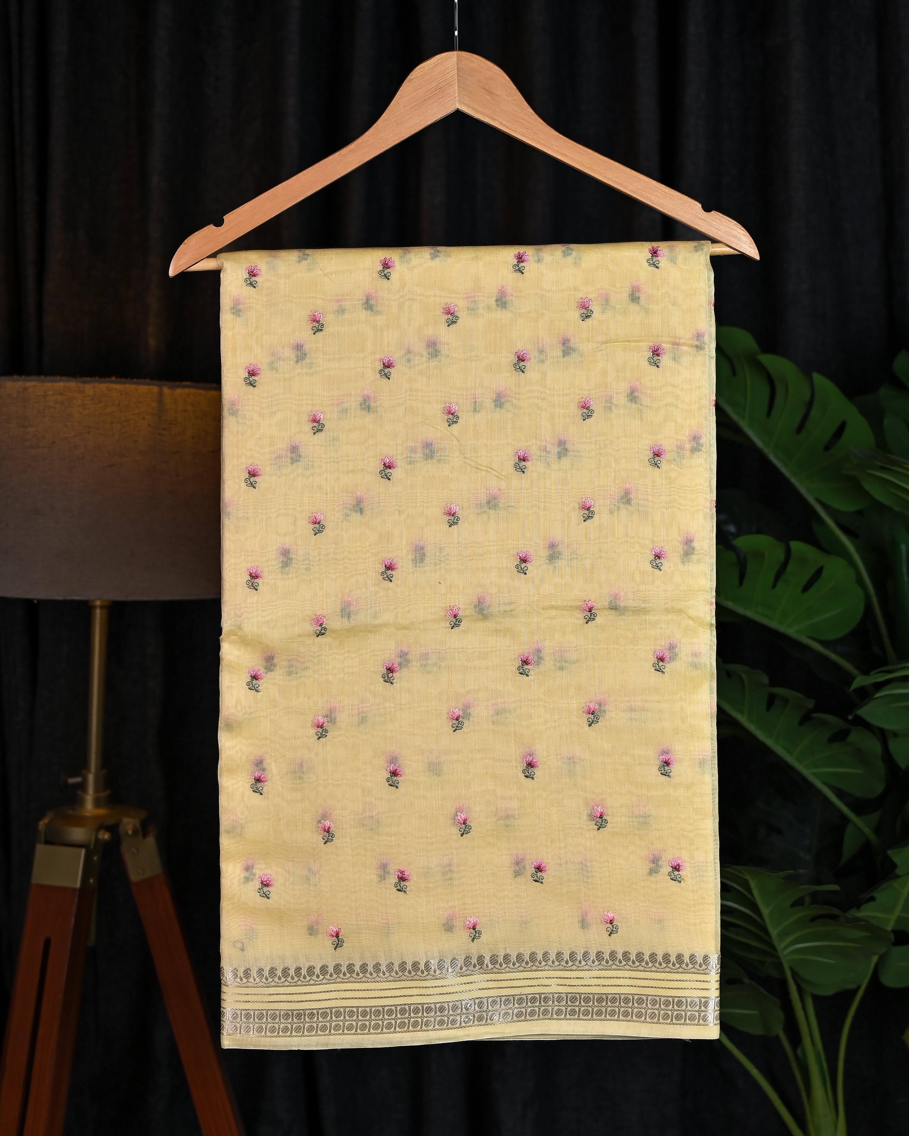 Chanderi Silk Embroidered Saree