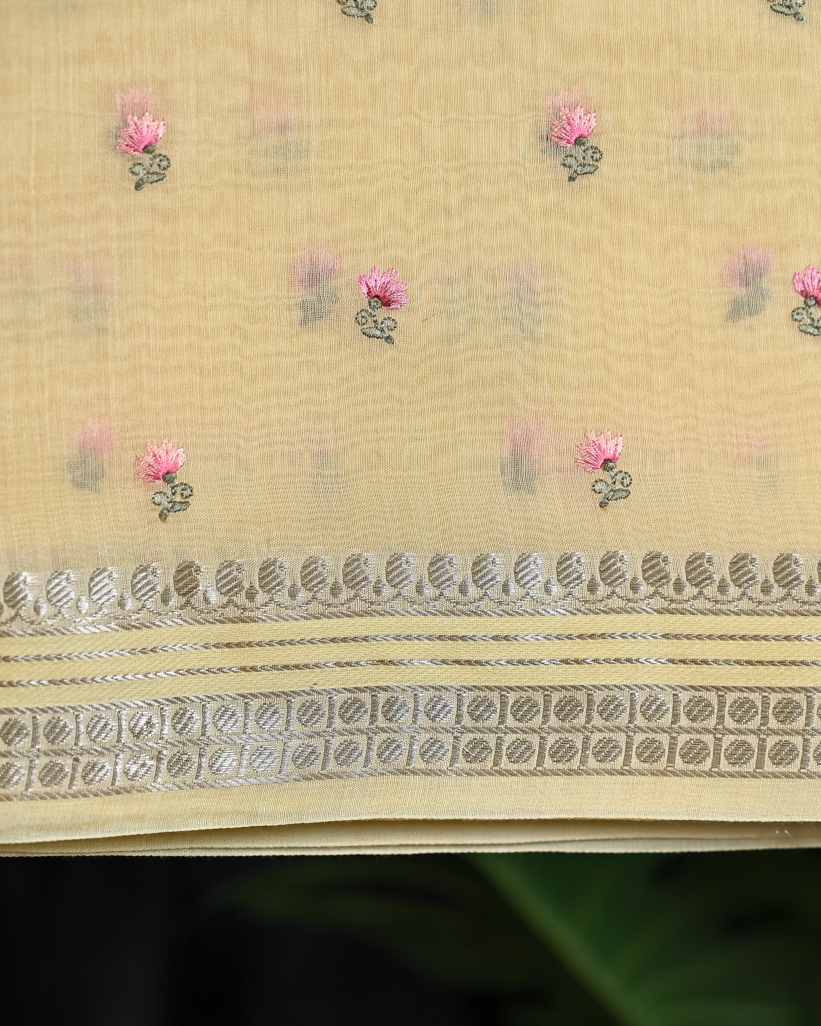 Chanderi Silk Embroidered Saree