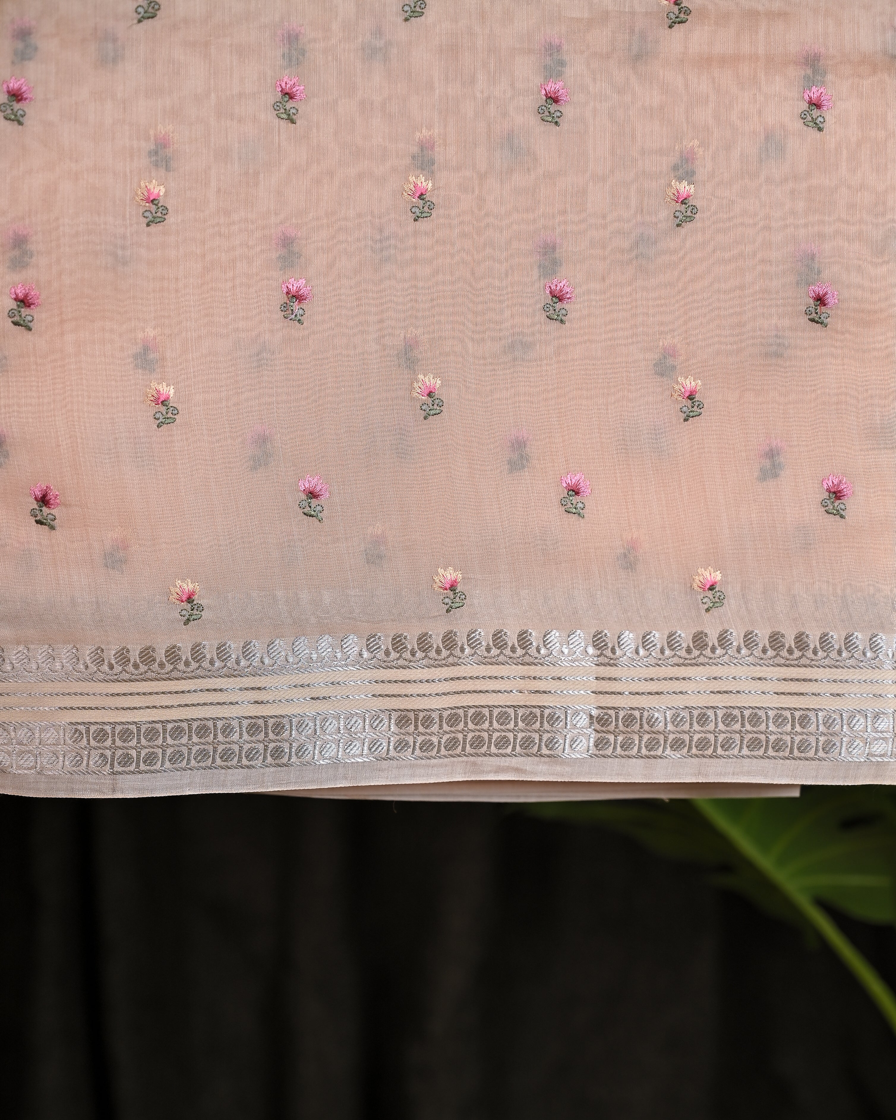 Chanderi Silk Embroidered Saree