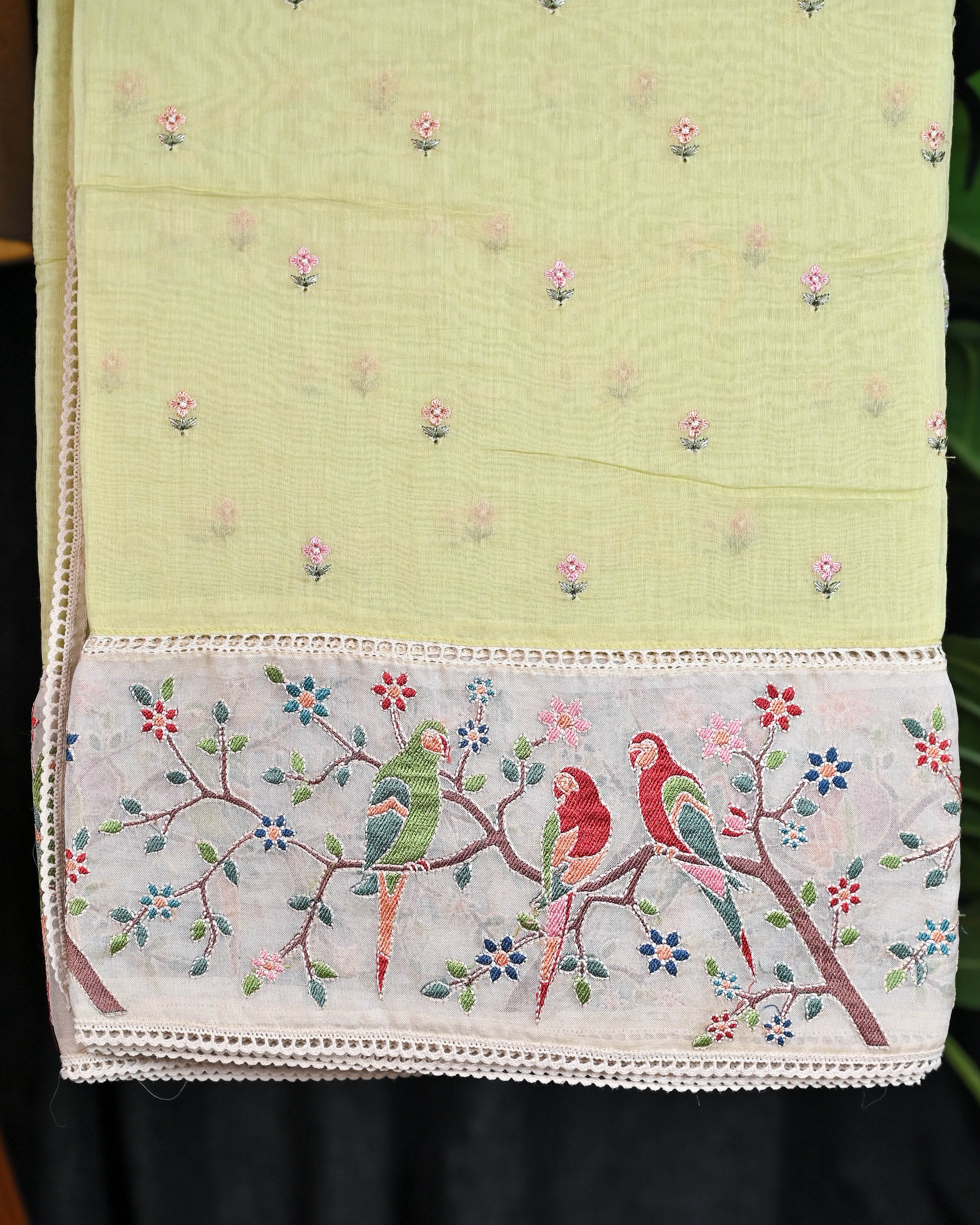 Chanderi Silk Embroidered Saree