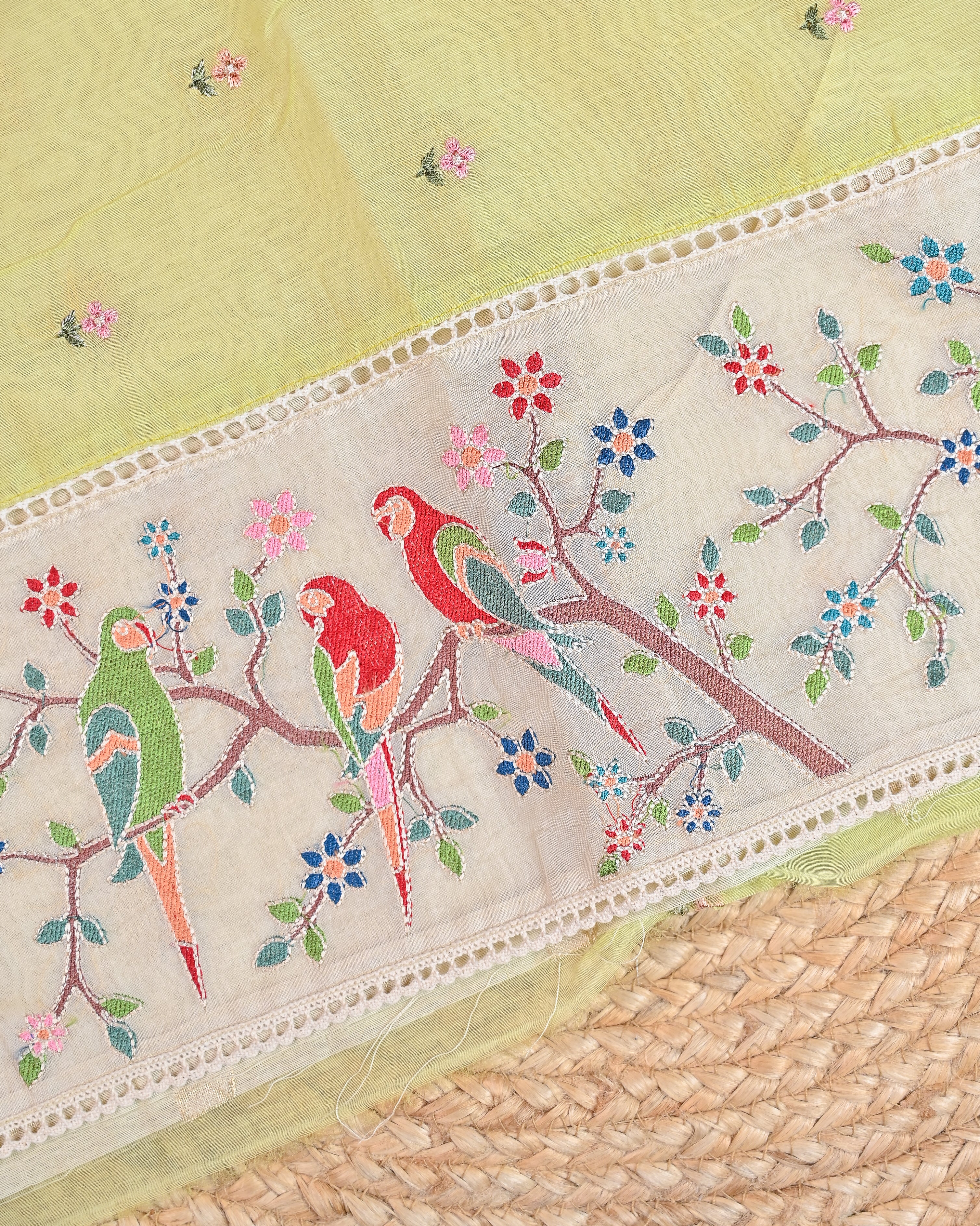 Chanderi Silk Embroidered Saree
